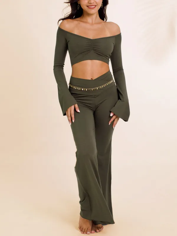 Freya Pant - Forest Jade sold by The Royal Codes