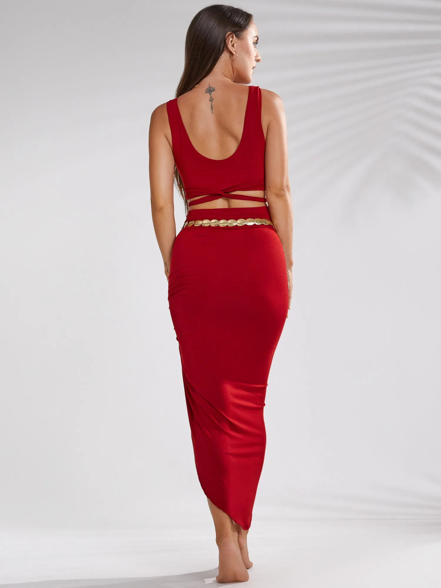 Isis Skirt - Crimson Red sold by The Royal Codes product image thumbnail 2