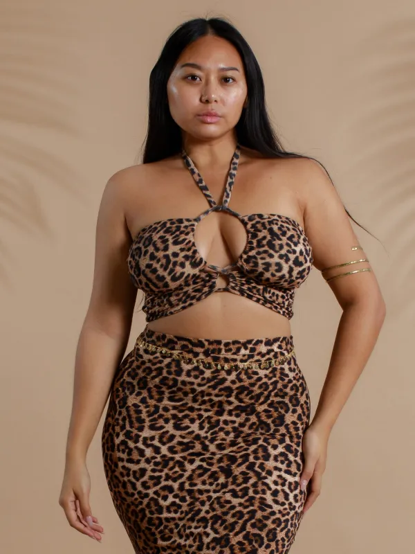 Selene Top (3-Way) - Organic Leopard sold by The Royal Codes