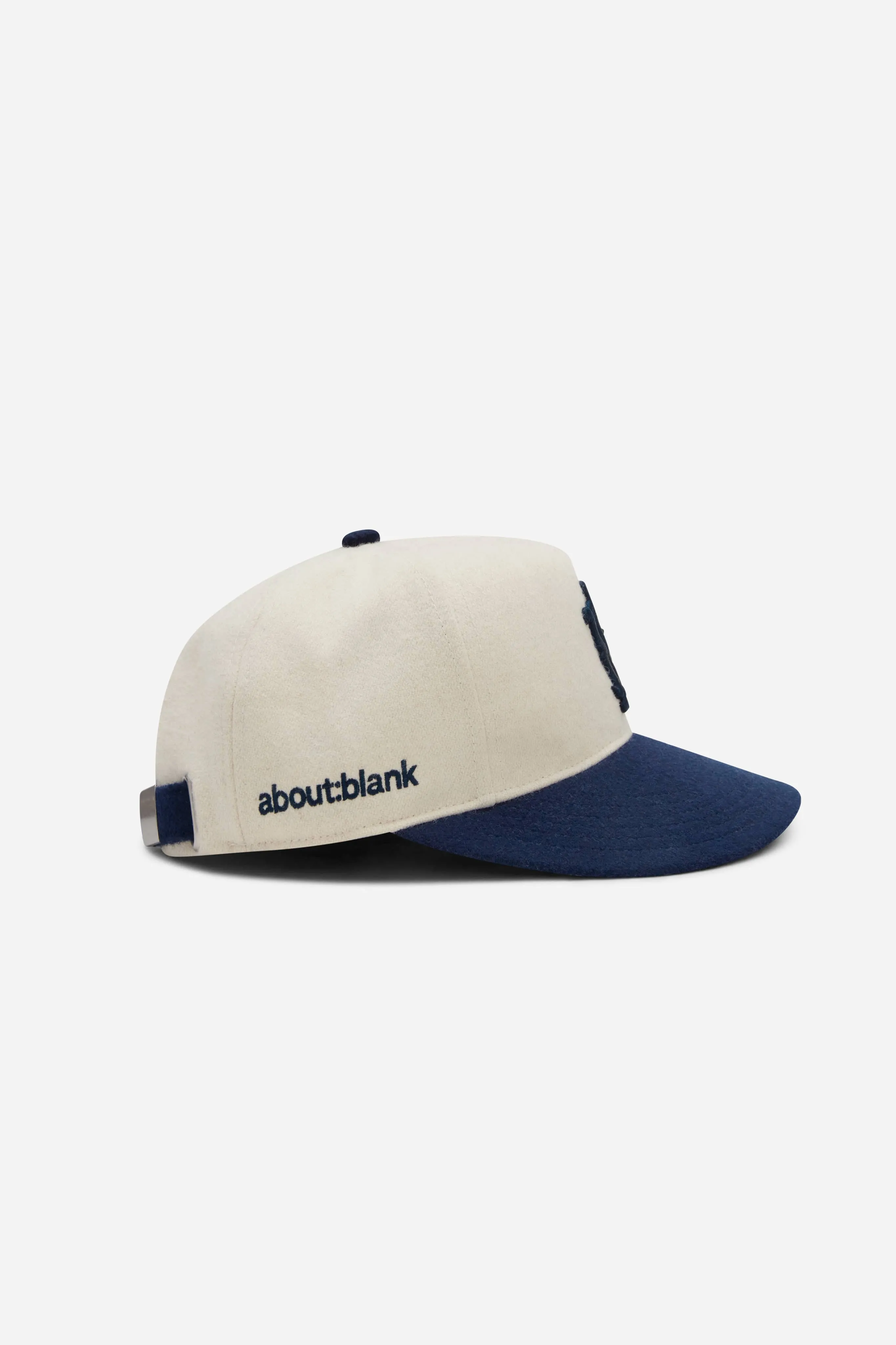 monogram wool cap ecru/navy sold by about:blank product image thumbnail 2