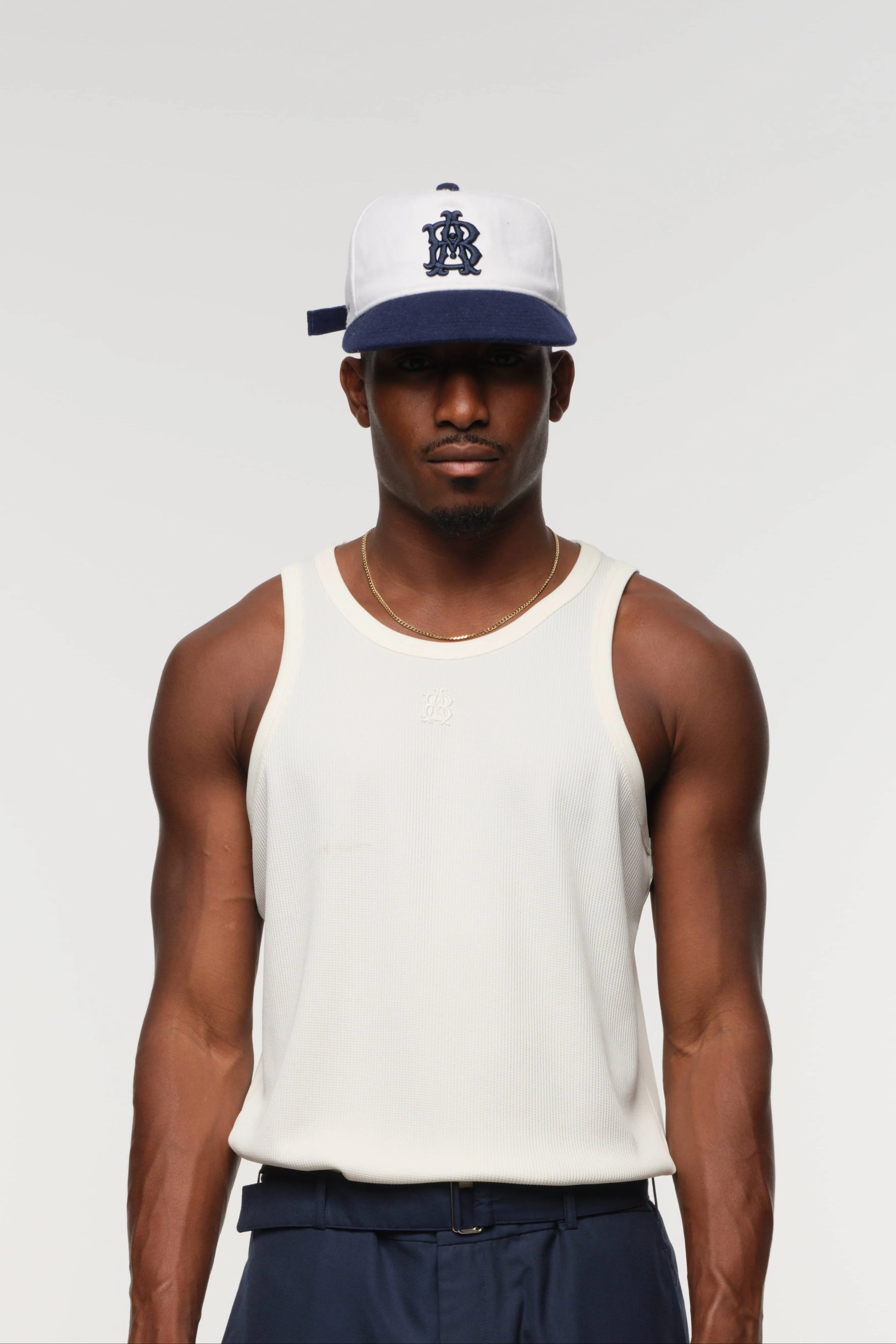 monogram wool cap ecru/navy sold by about:blank product image thumbnail 4