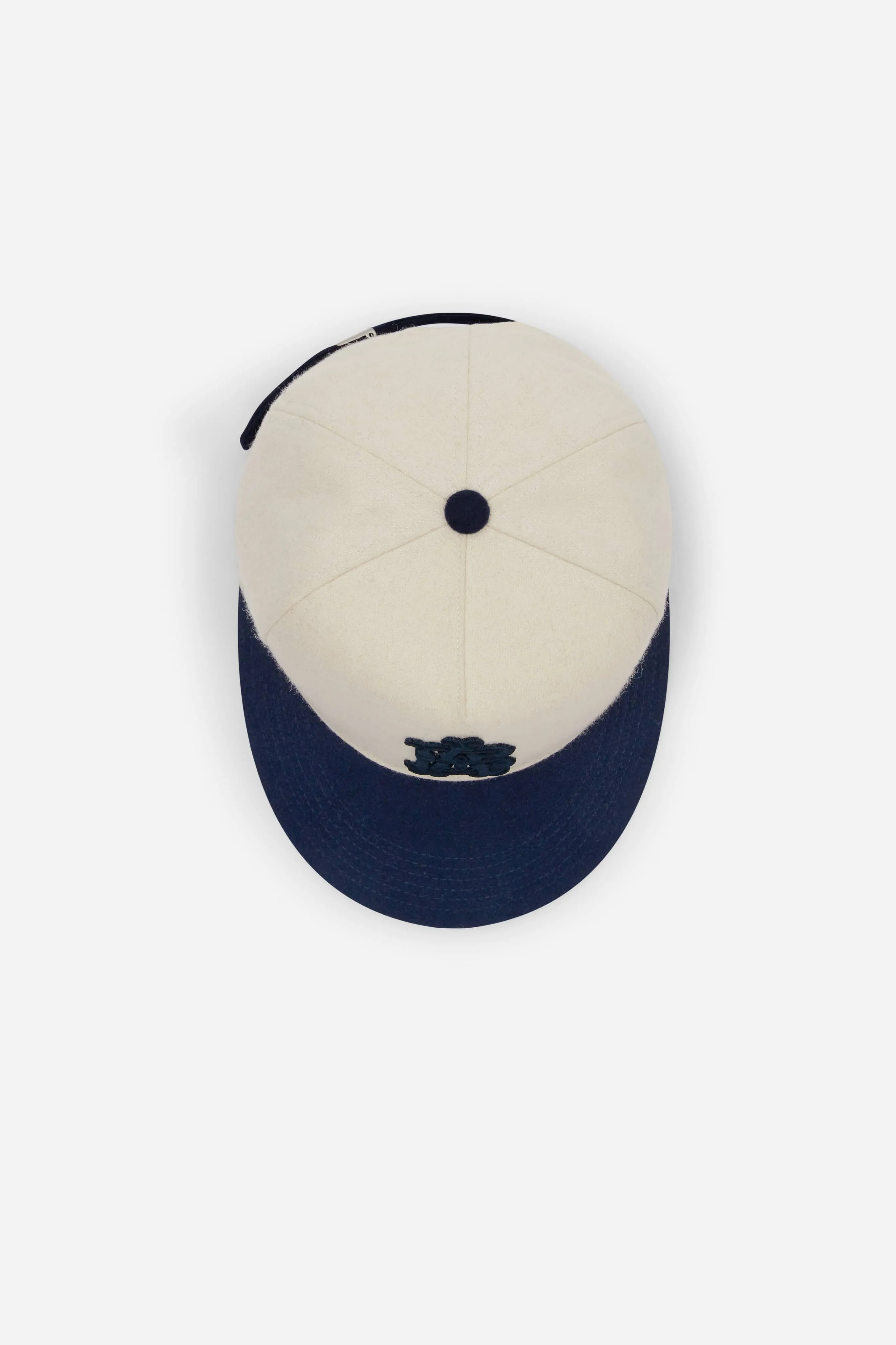 monogram wool cap ecru/navy sold by about:blank product image thumbnail 5