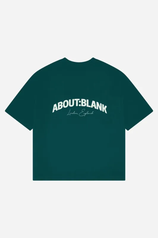 arched logo t-shirt epsom green/ecru sold by about:blank