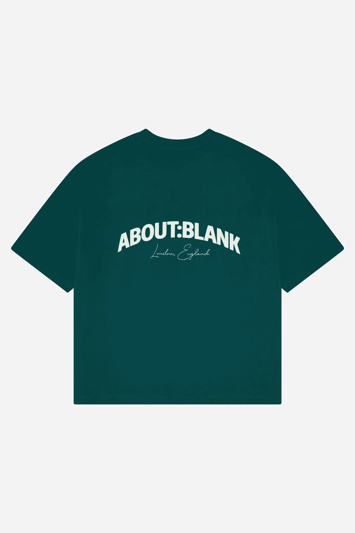 arched logo t-shirt epsom green/ecru sold by about:blank