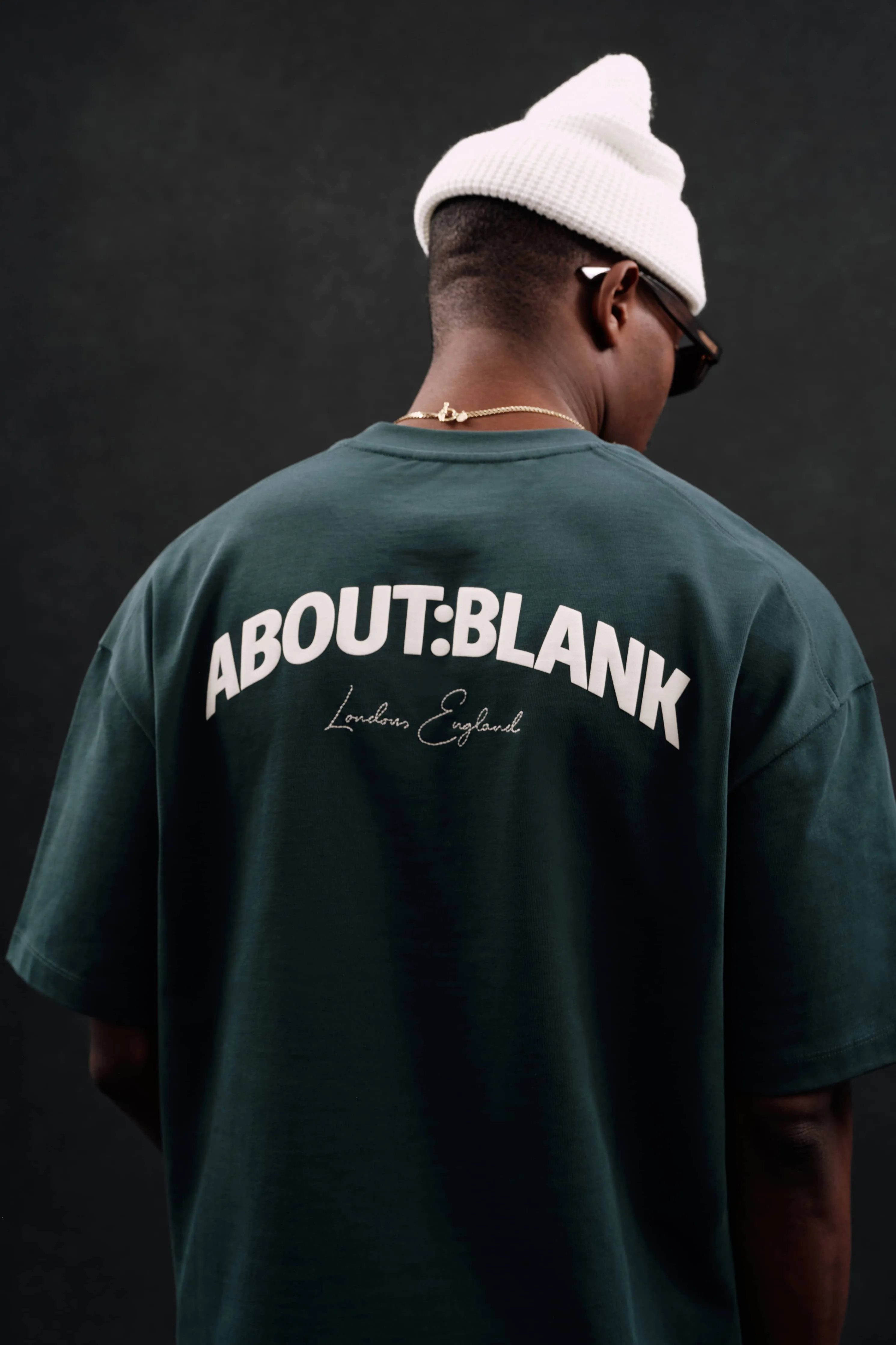 arched logo t-shirt epsom green/ecru sold by about:blank product image thumbnail 4