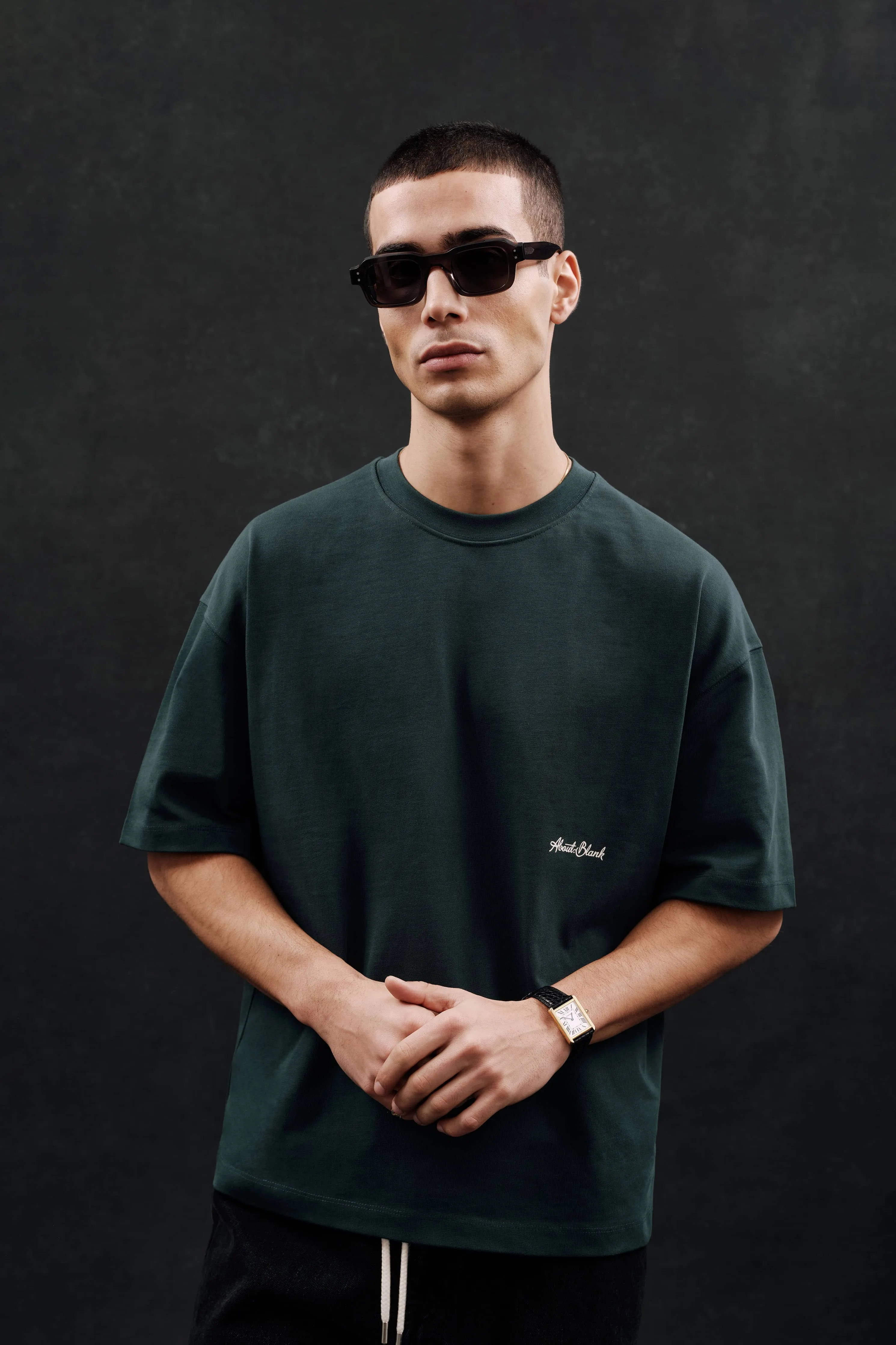 banner t-shirt epsom green/ecru sold by about:blank product image thumbnail 4