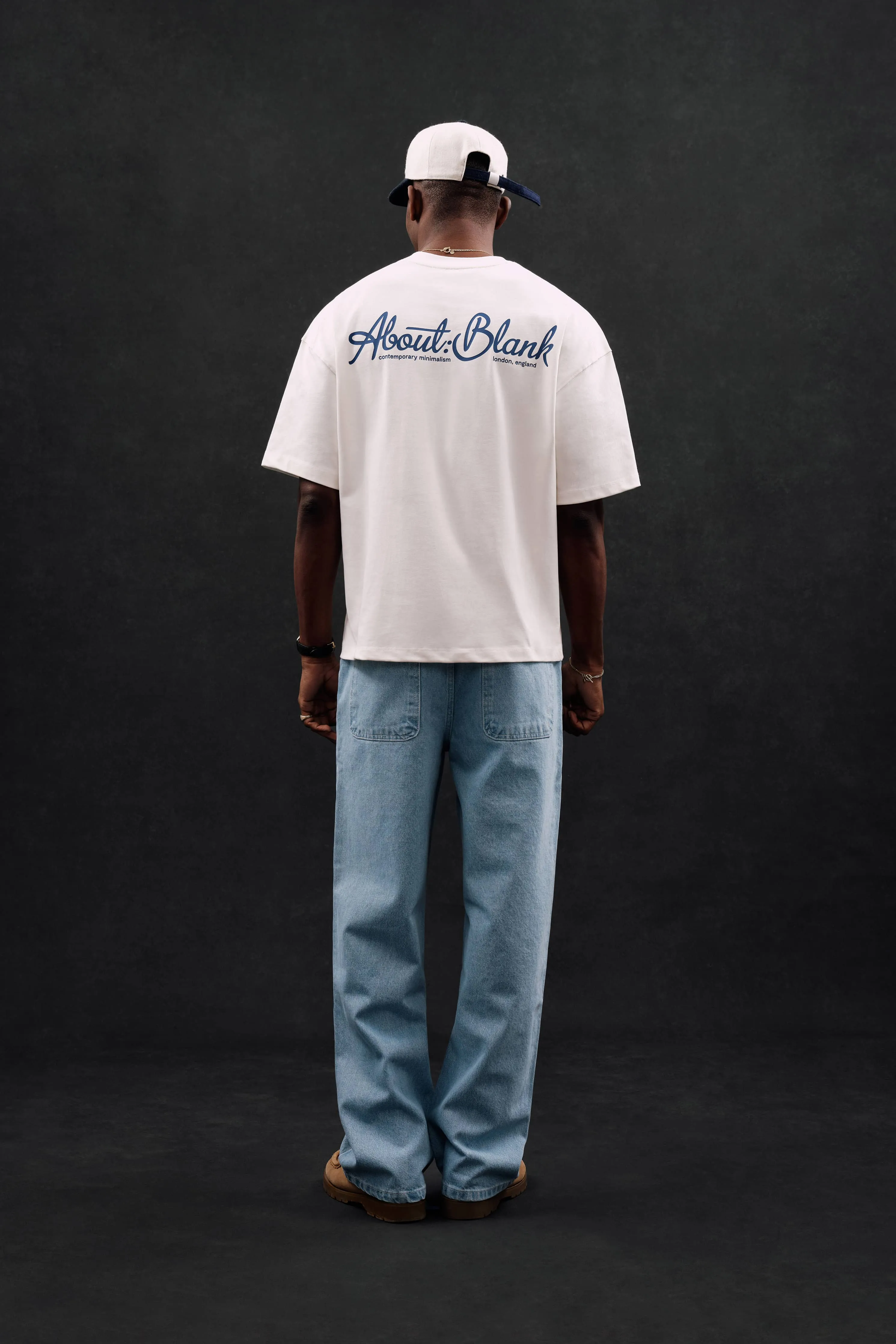 banner t-shirt oat/estate blue sold by about:blank product image thumbnail 3