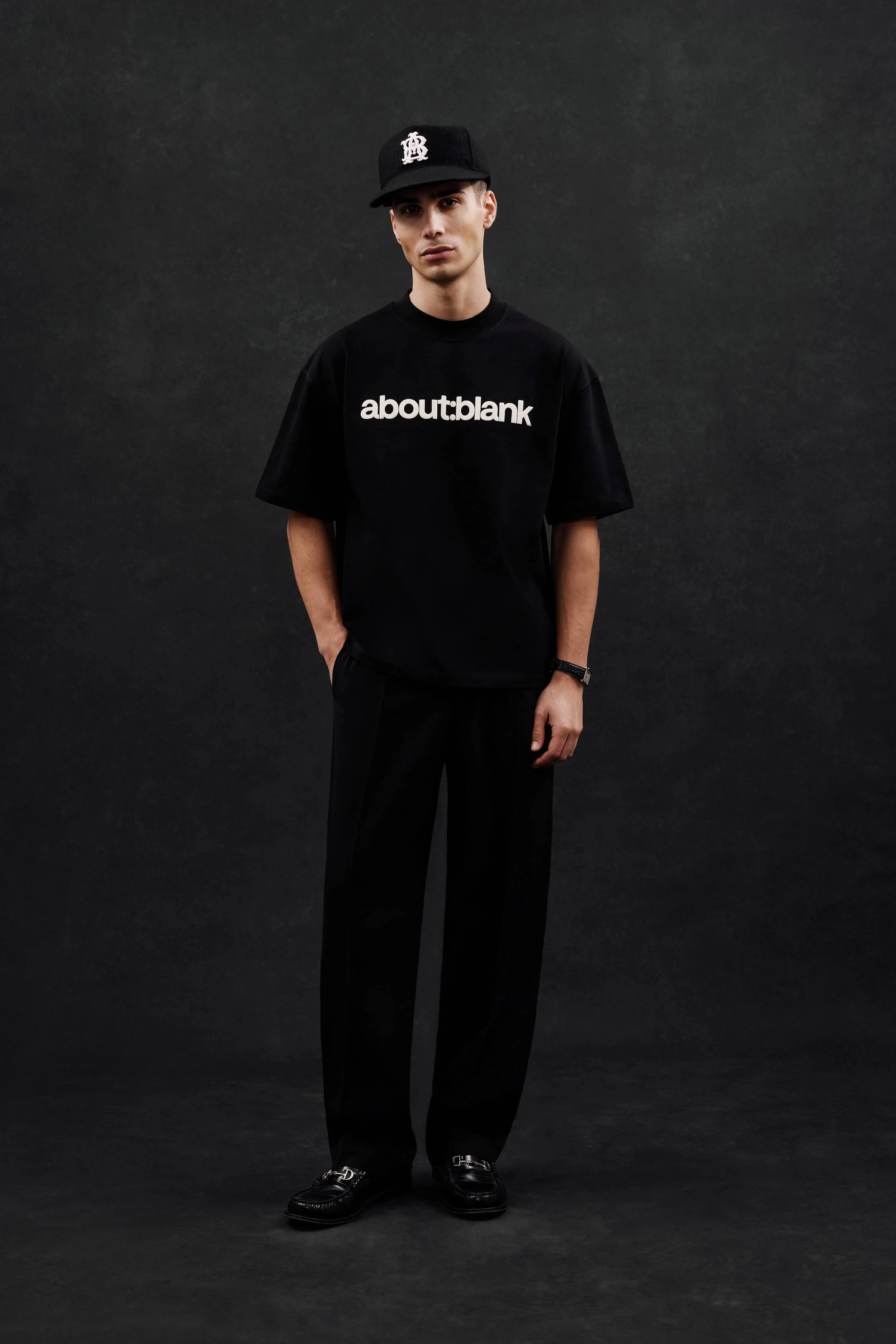 block mock neck t-shirt black/oat sold by about:blank product image thumbnail 4