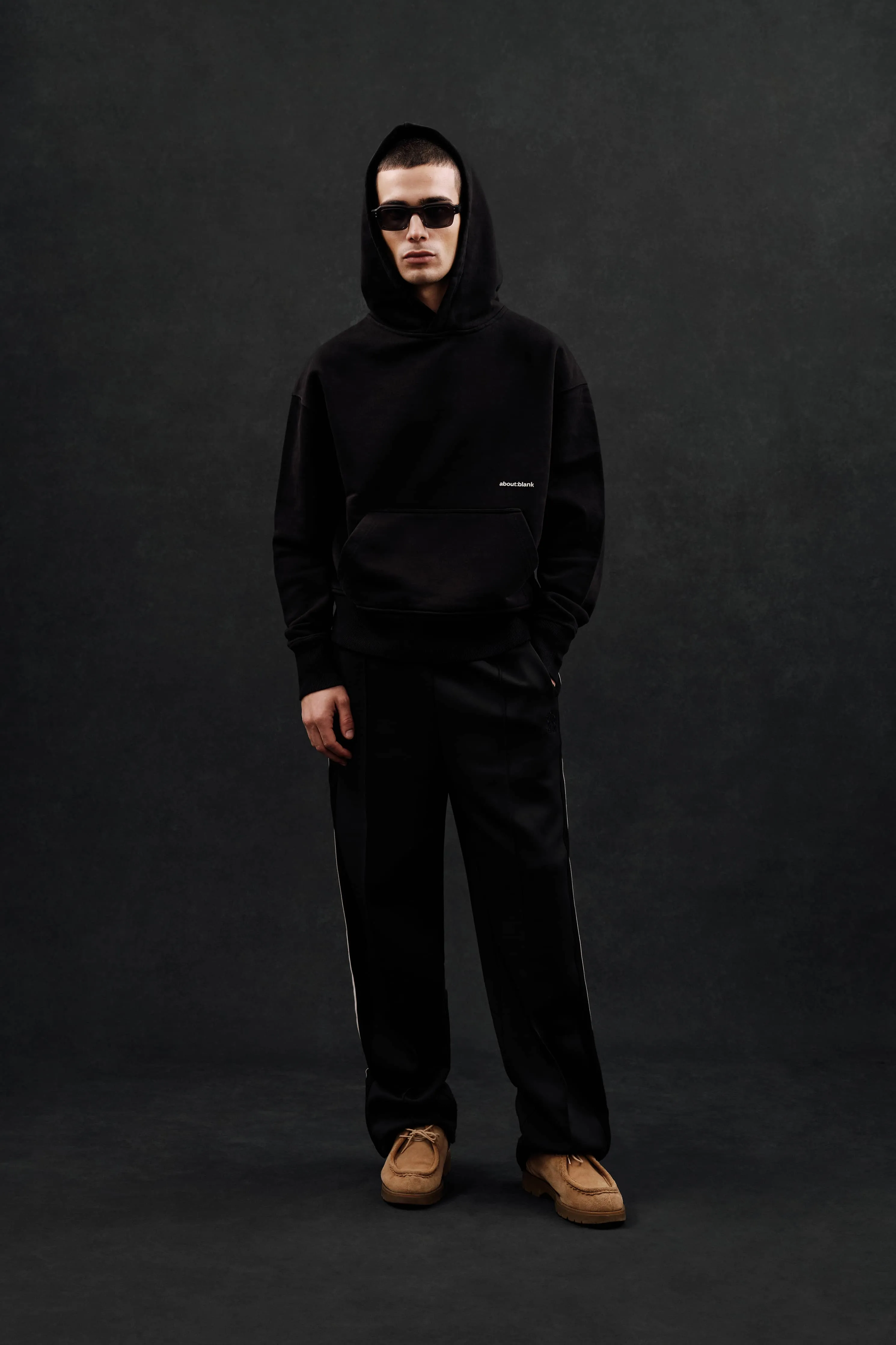 box hoodie black/ecru sold by about:blank product image thumbnail 2