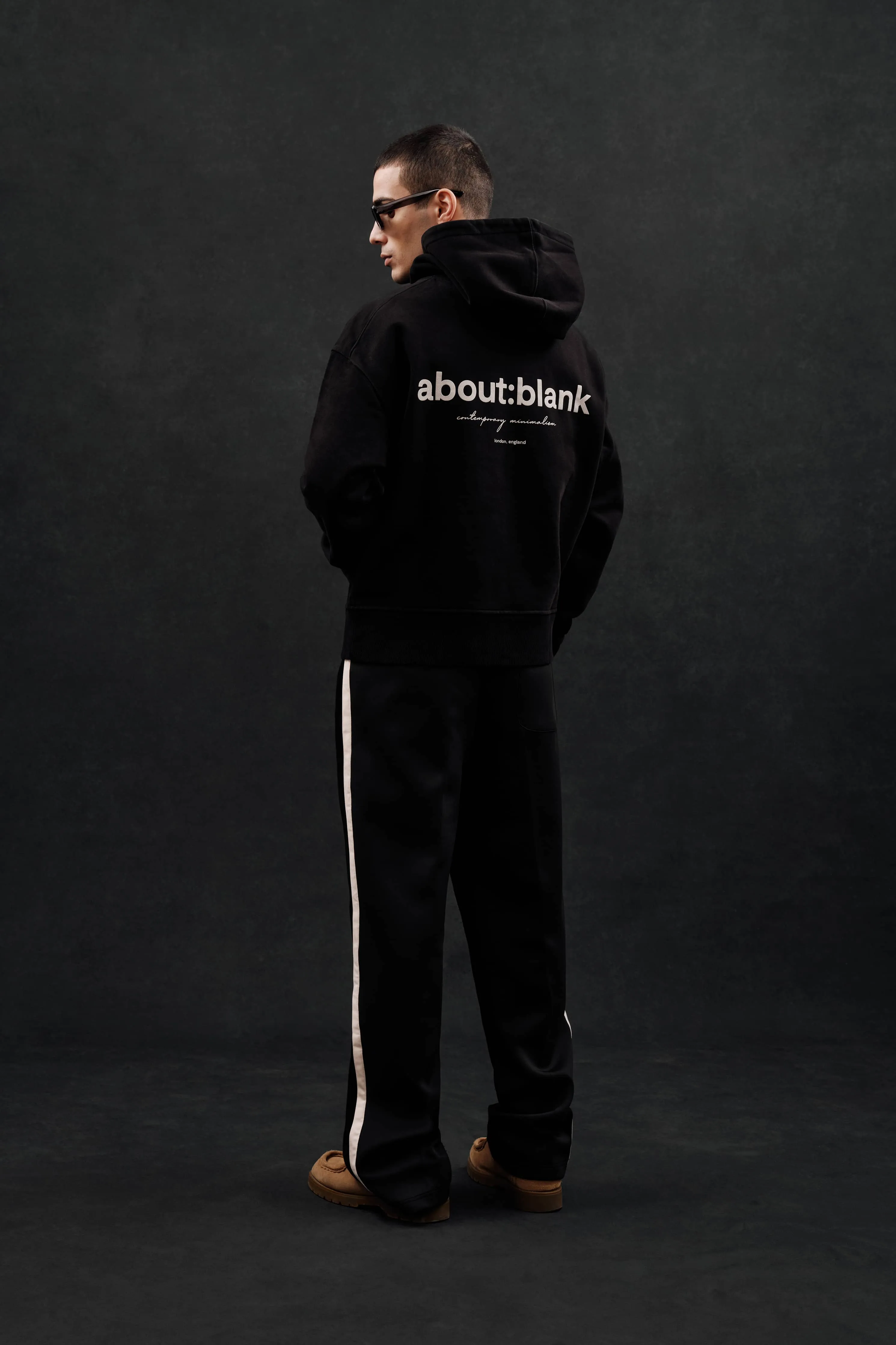 box hoodie black/ecru sold by about:blank product image thumbnail 3