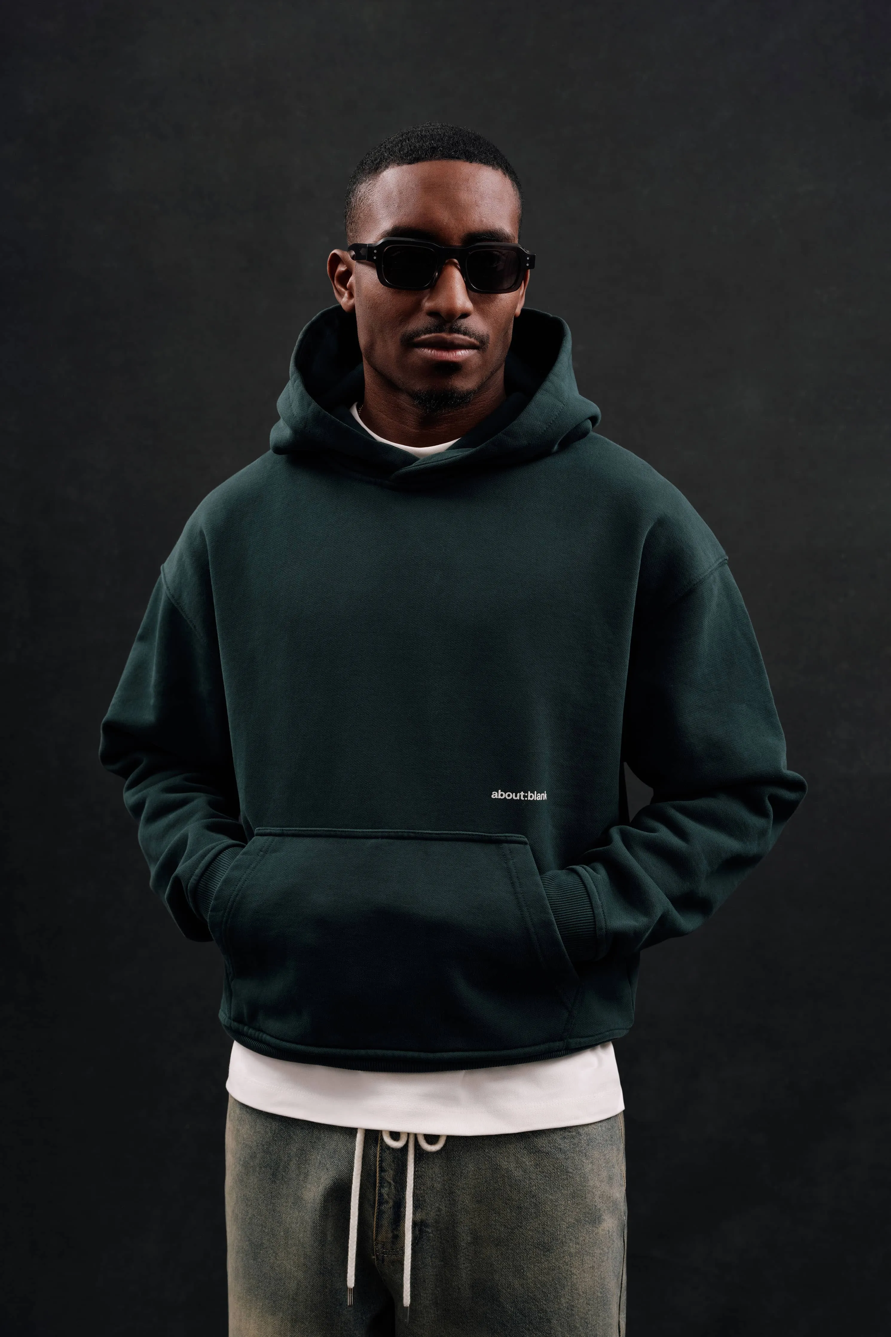 box hoodie epsom green/ecru sold by about:blank product image thumbnail 2