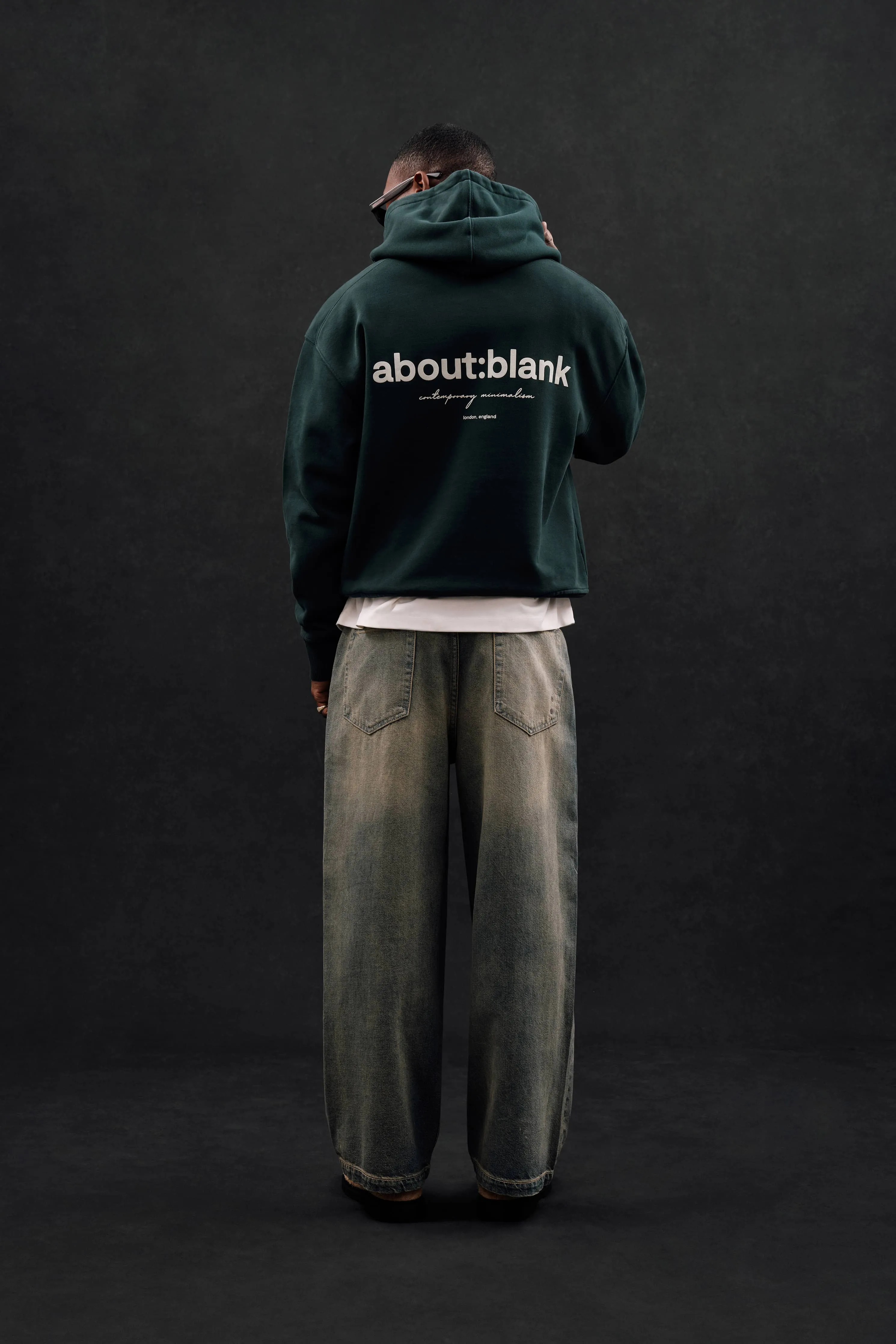 box hoodie epsom green/ecru sold by about:blank product image thumbnail 4