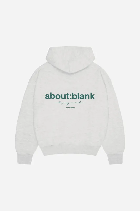 box hoodie grey marl/epsom green sold by about:blank