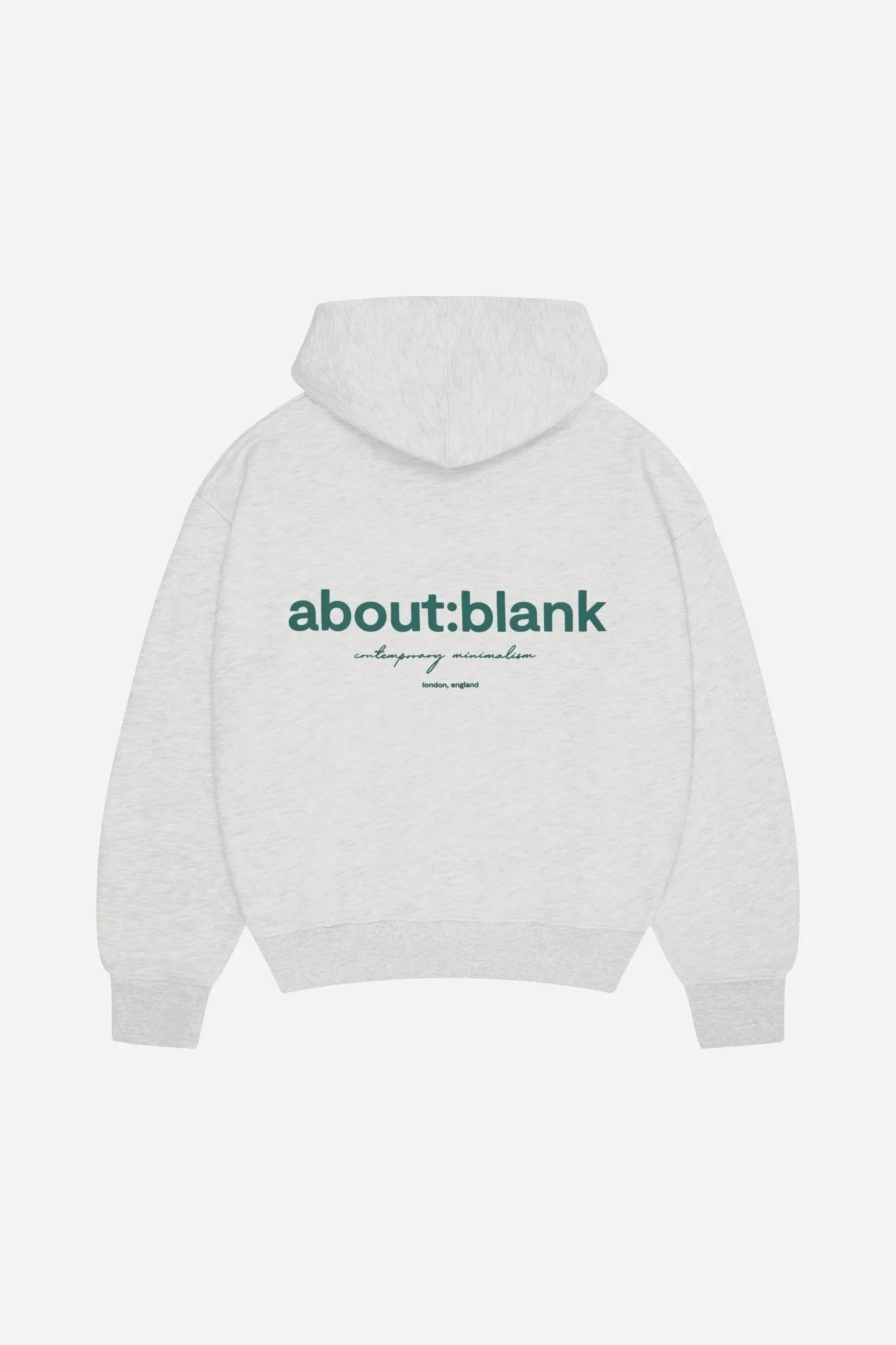 box hoodie grey marl/epsom green sold by about:blank