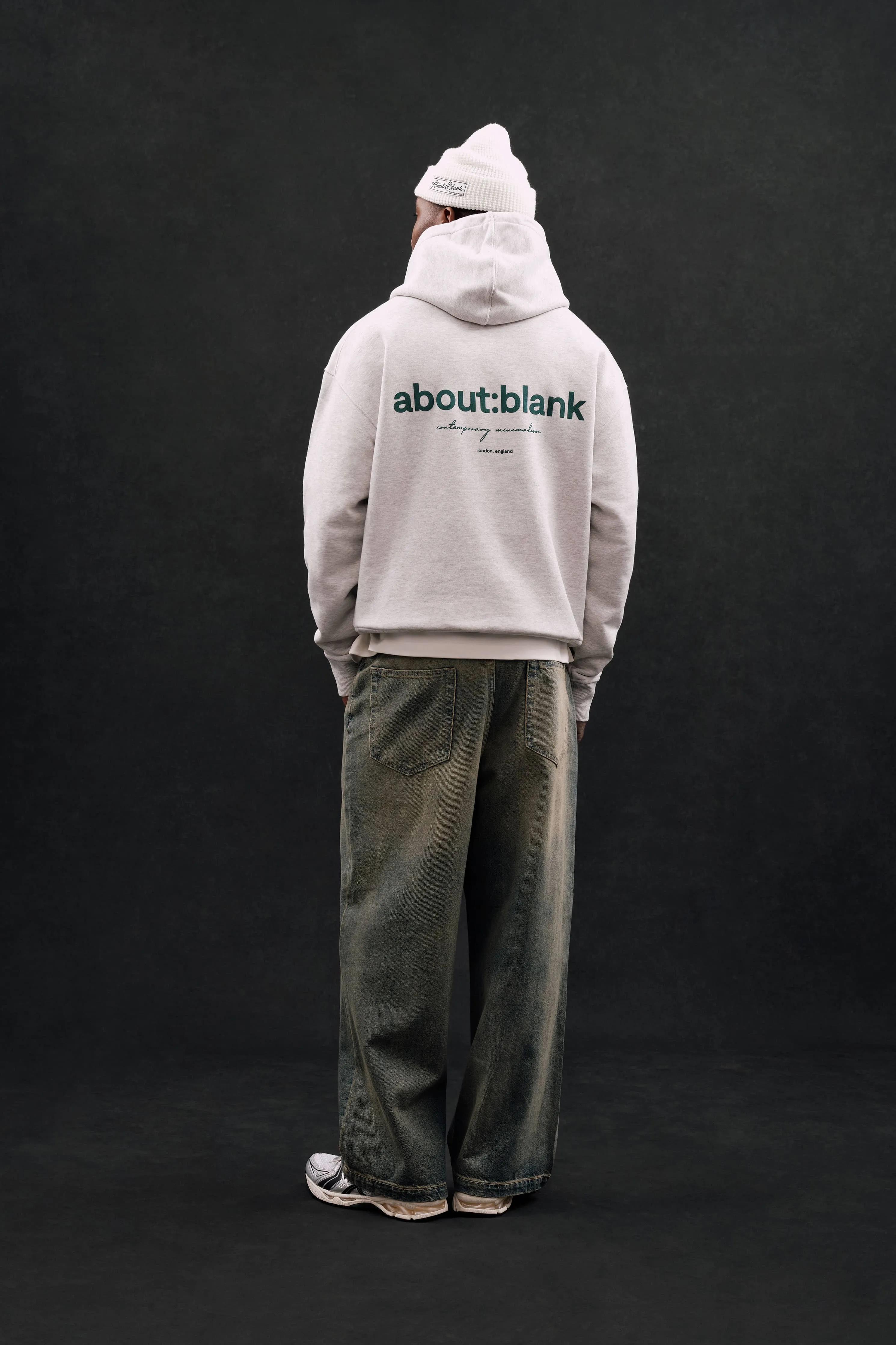 box hoodie grey marl/epsom green sold by about:blank product image thumbnail 3