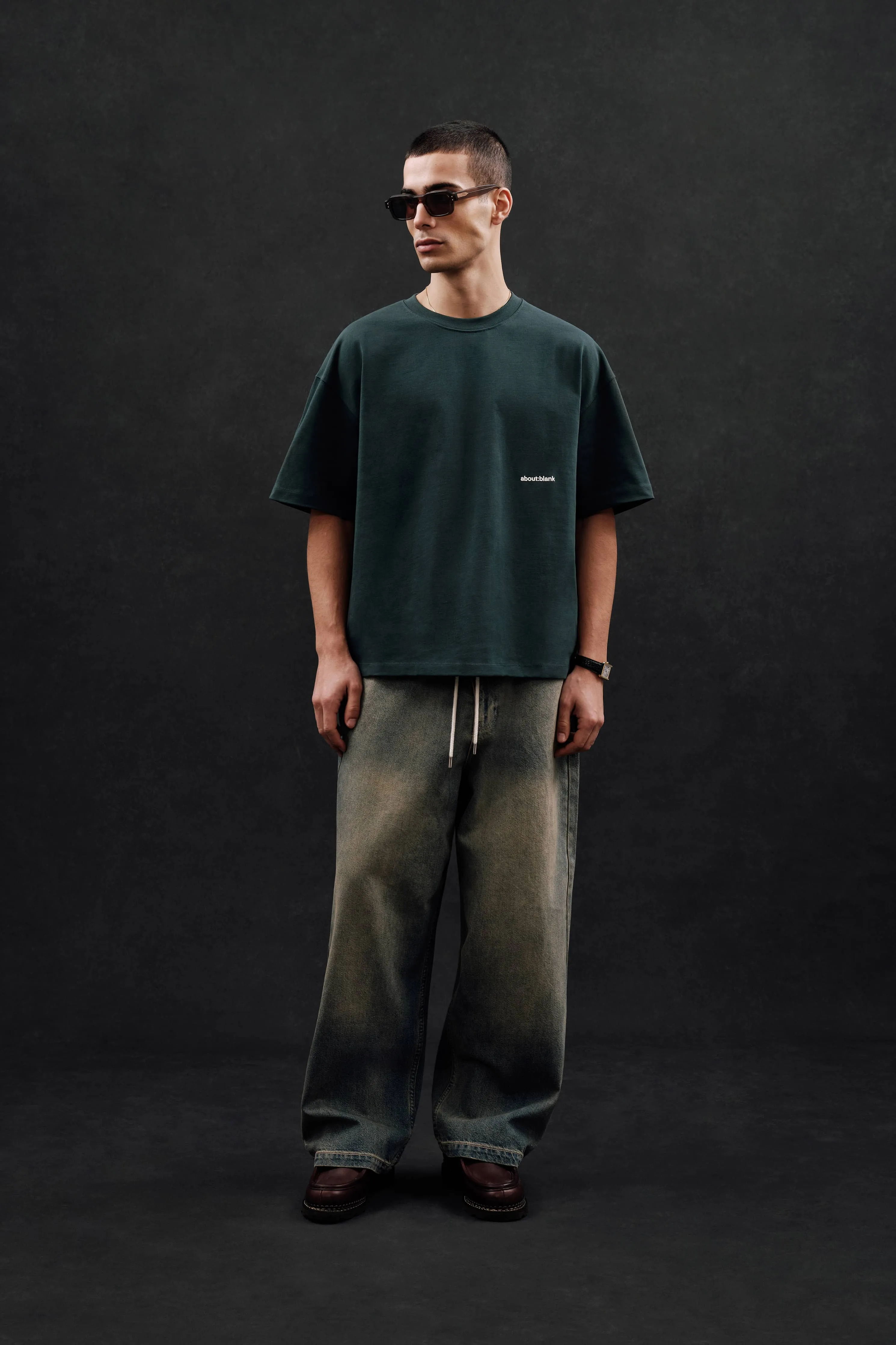 box t-shirt epsom green/ecru sold by about:blank product image thumbnail 2
