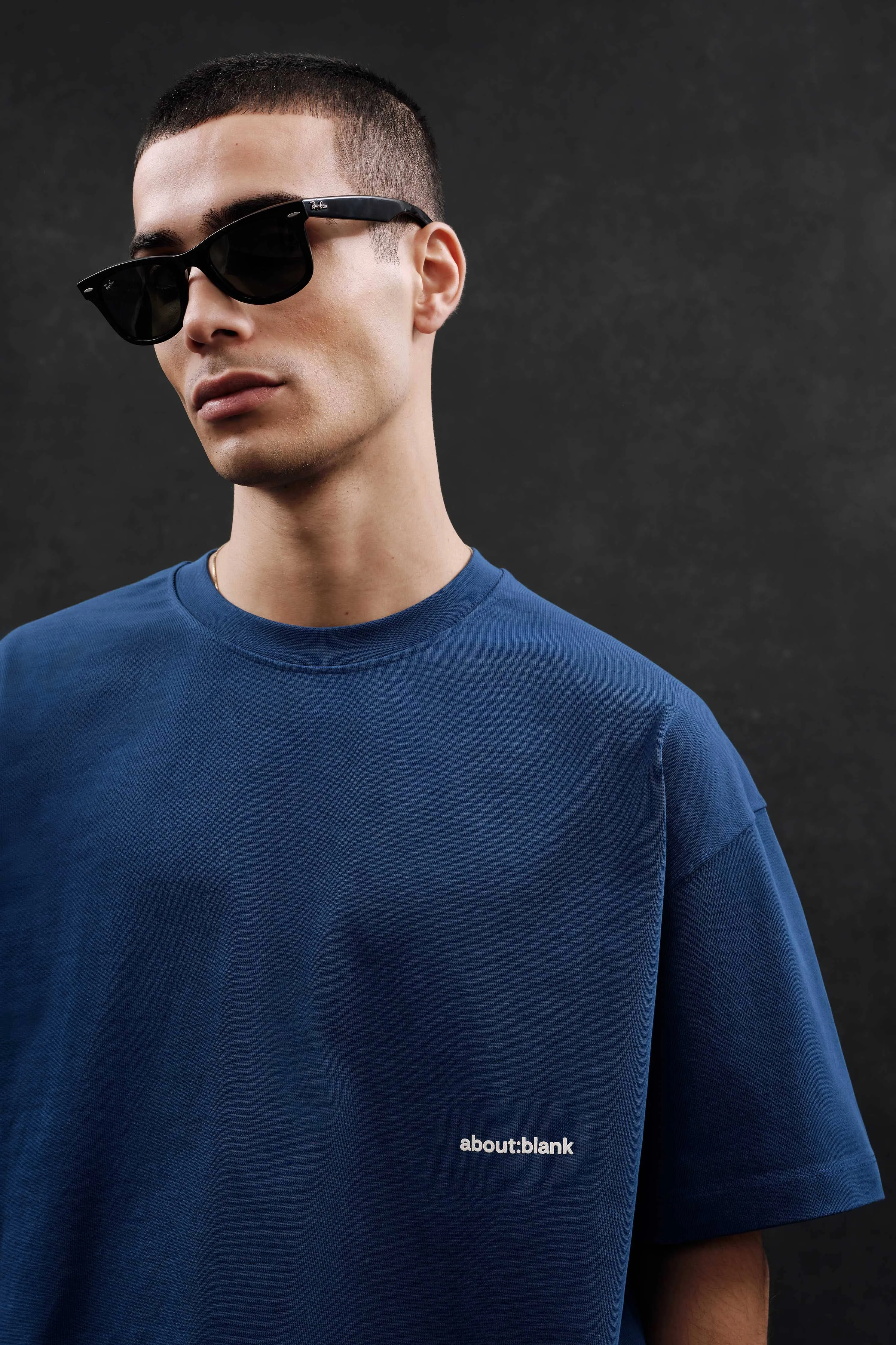 box t-shirt estate blue/white sold by about:blank product image thumbnail 5