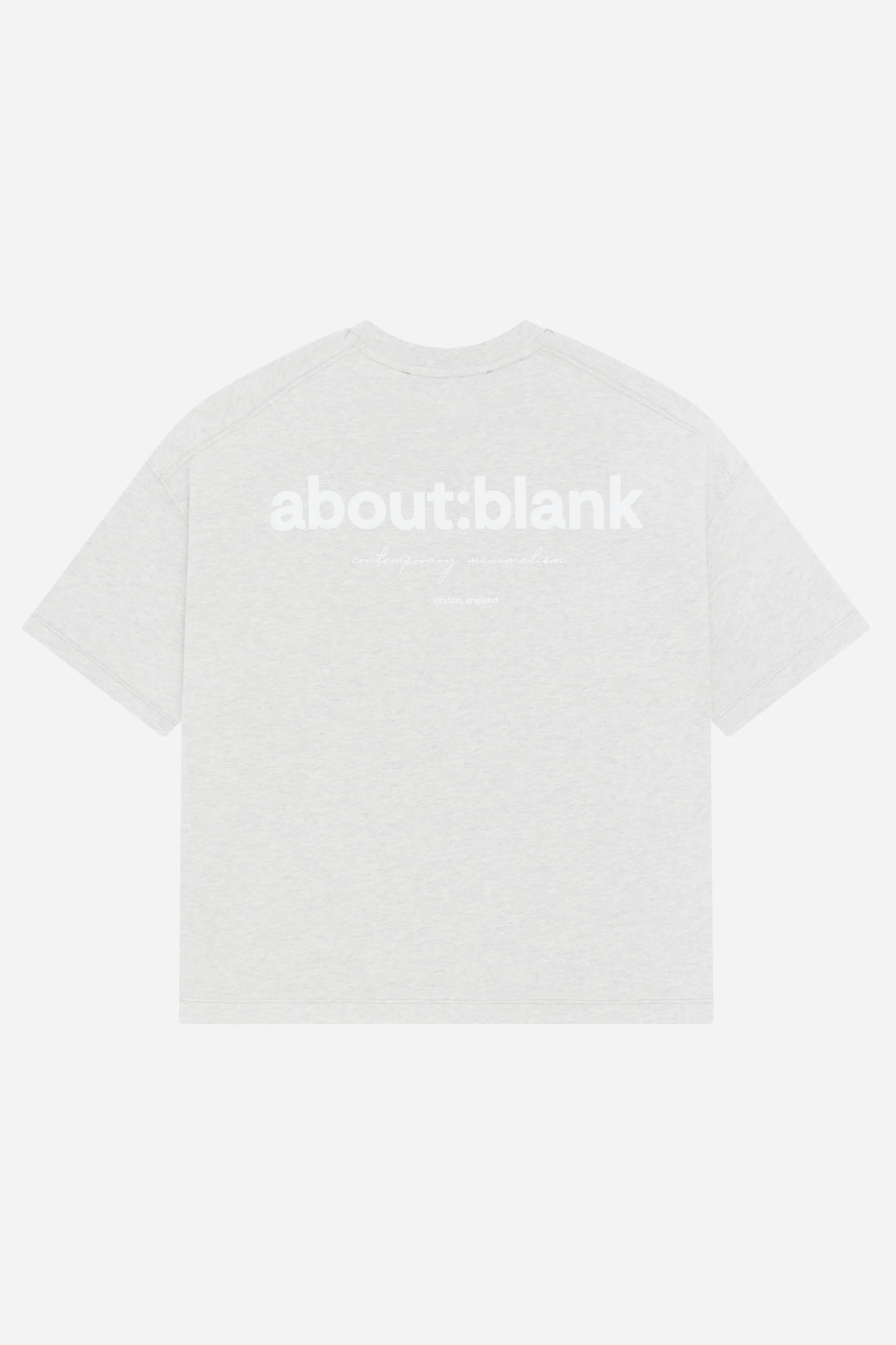 box t-shirt grey marl/white sold by about:blank