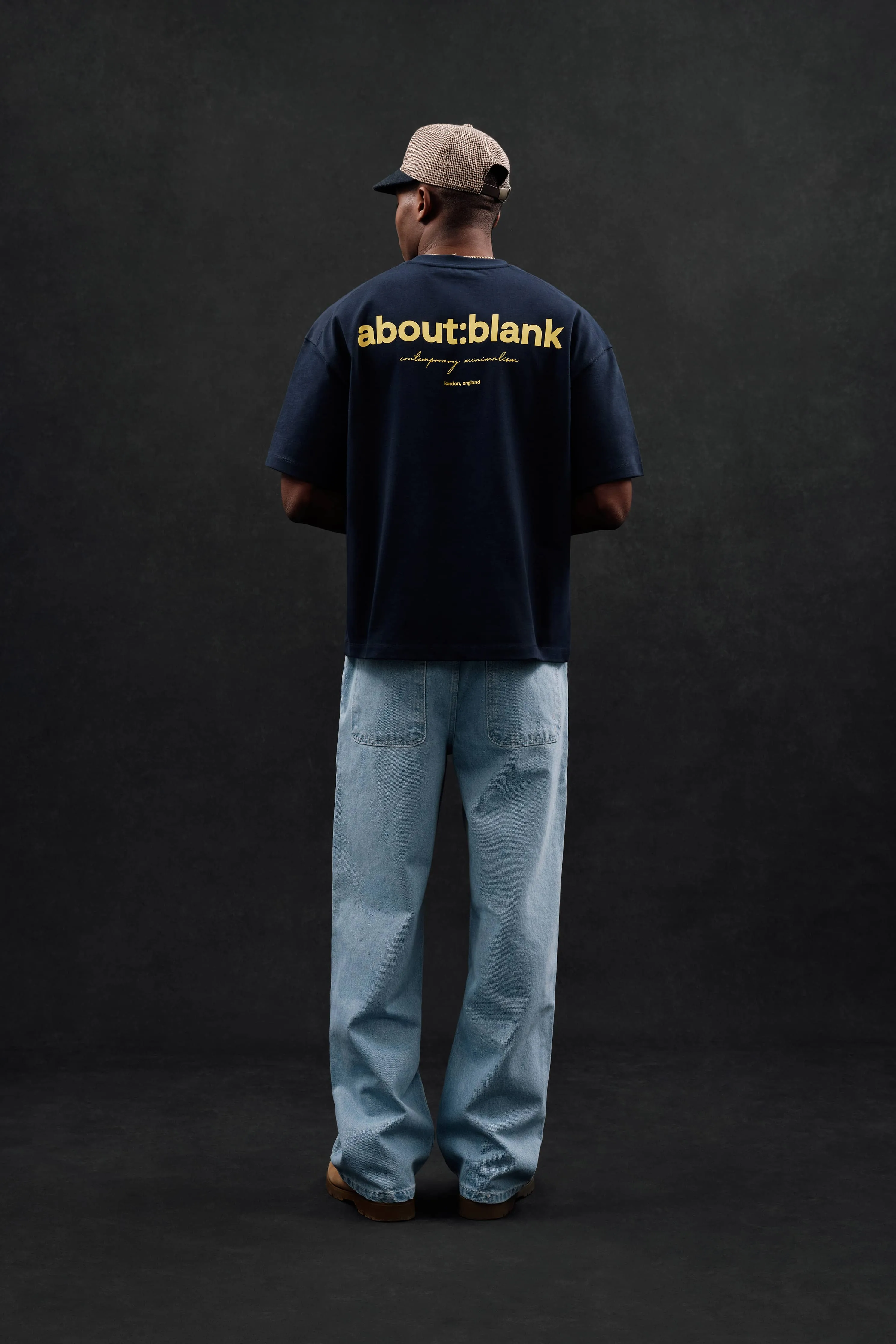 box t-shirt navy/yellow sold by about:blank product image thumbnail 3