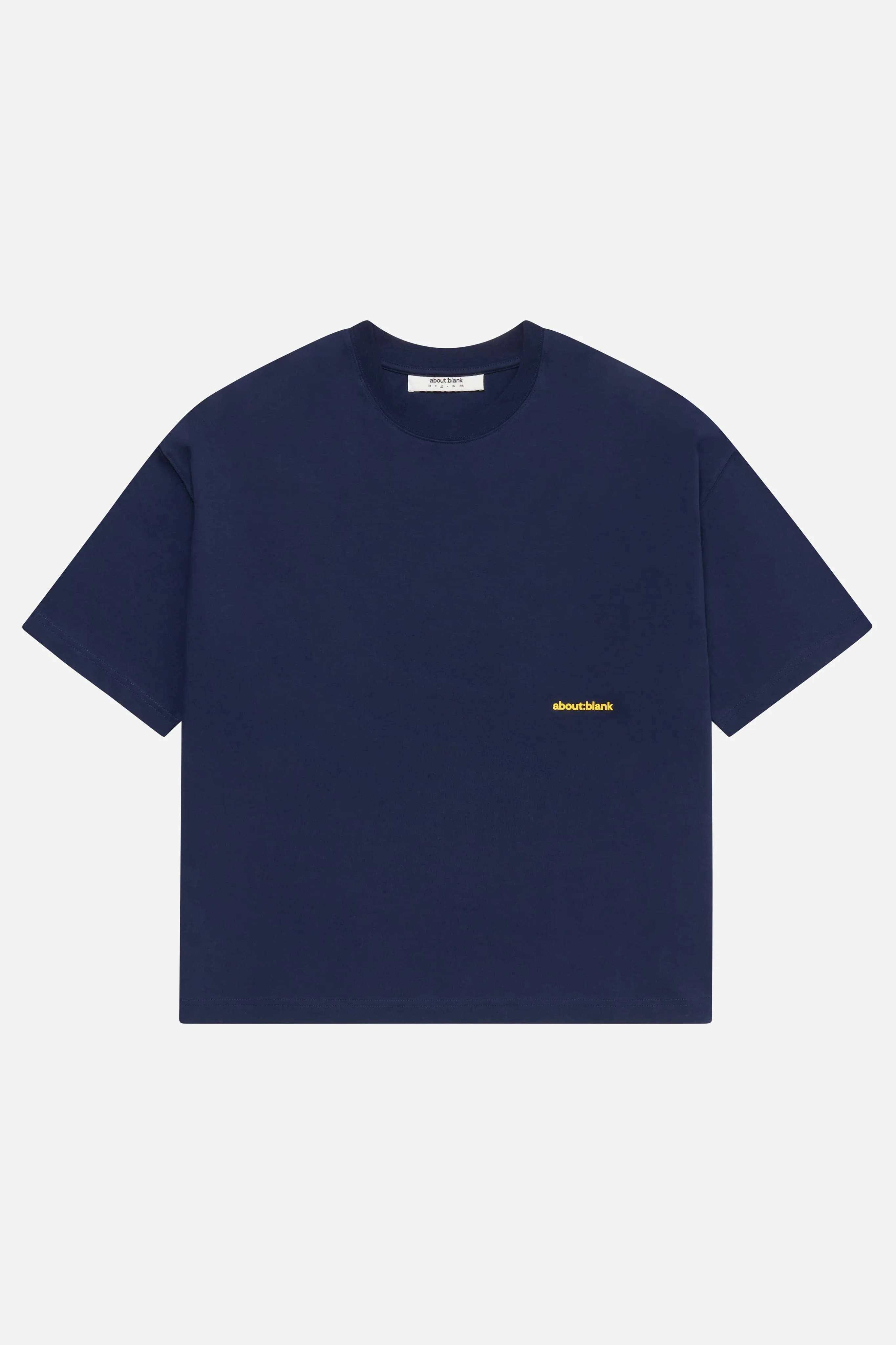 box t-shirt navy/yellow sold by about:blank product image thumbnail 4
