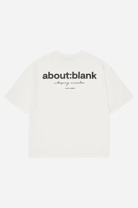 box t-shirt oat / black sold by about:blank