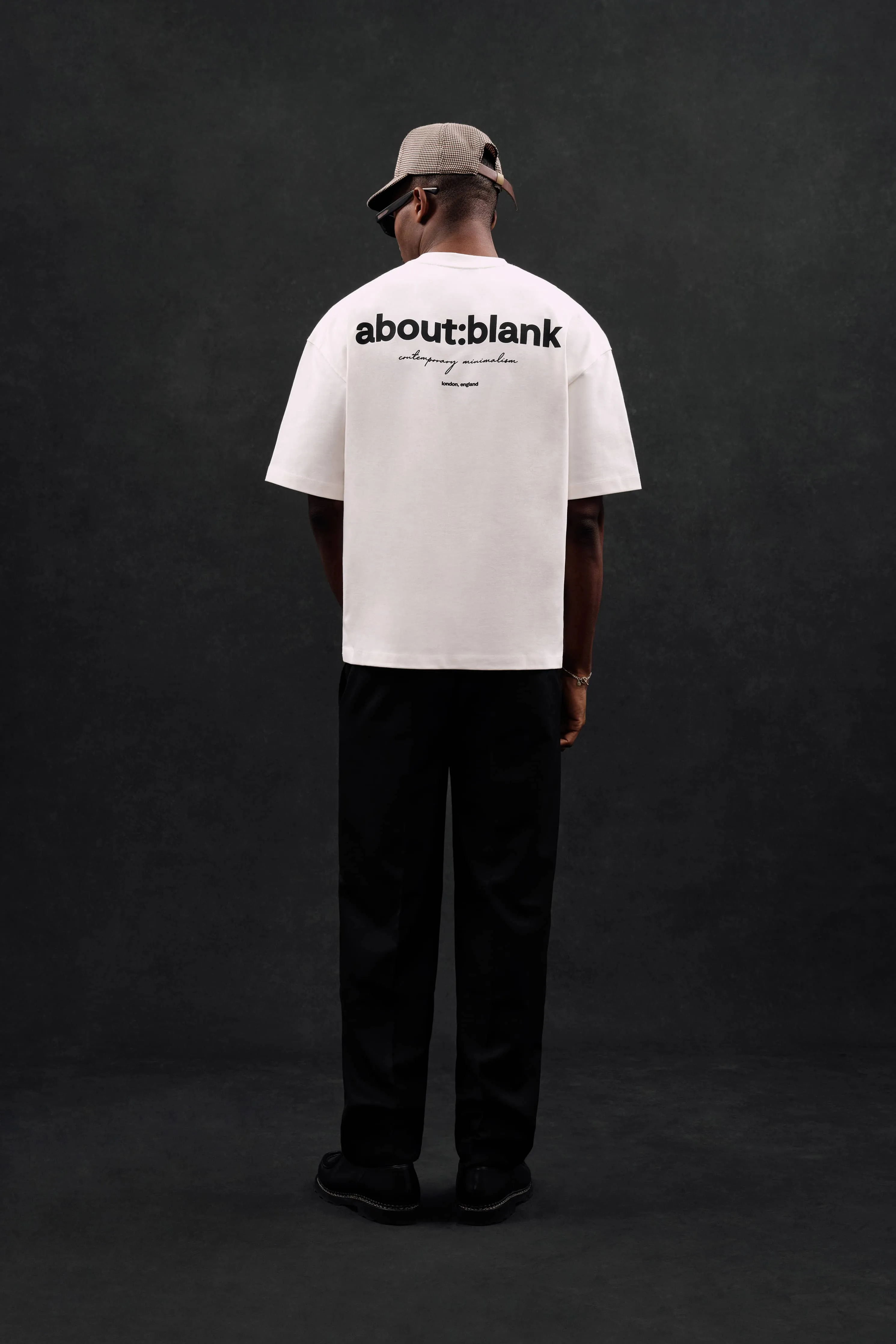 box t-shirt - oat/black sold by about:blank product image thumbnail 3