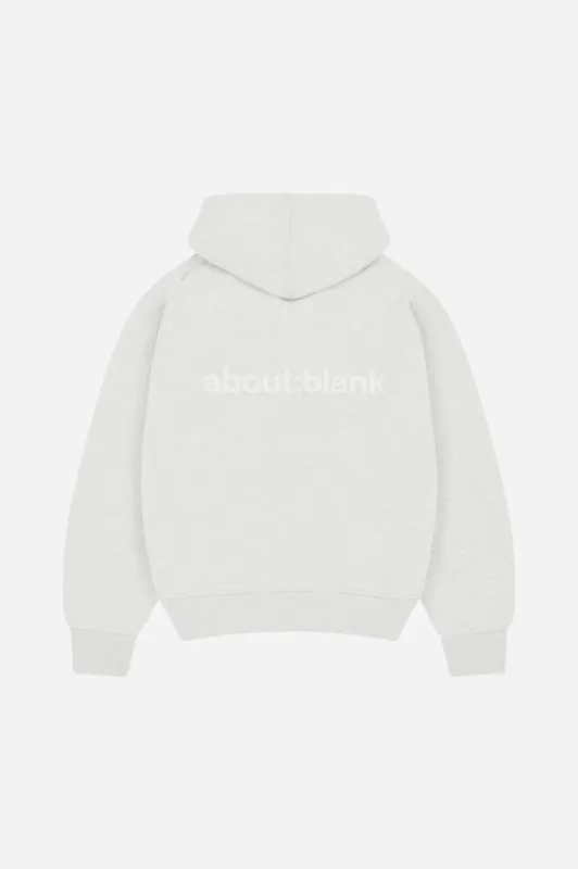 box zip hoodie grey marl/black sold by about:blank