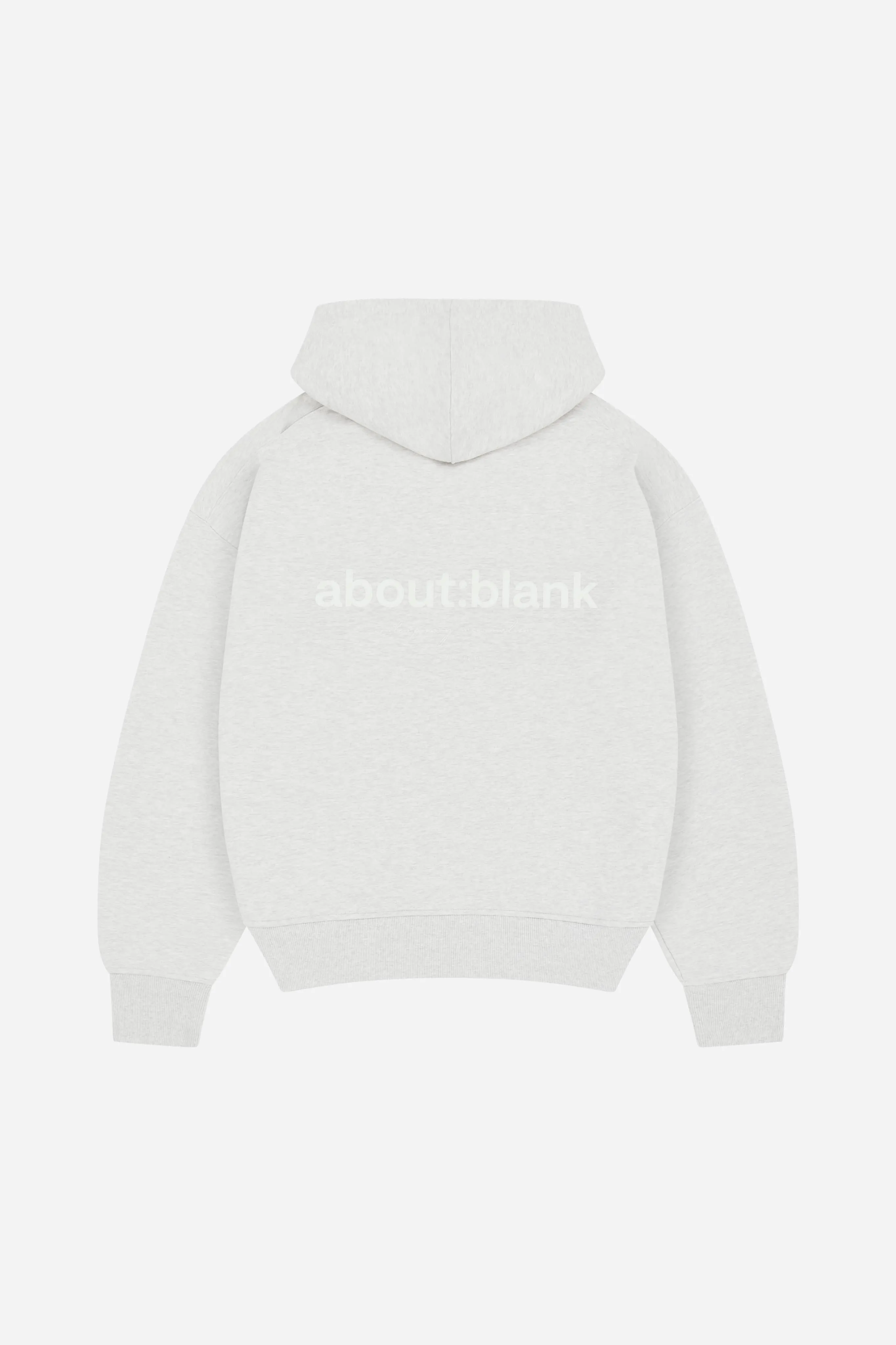 box zip hoodie grey marl/black sold by about:blank