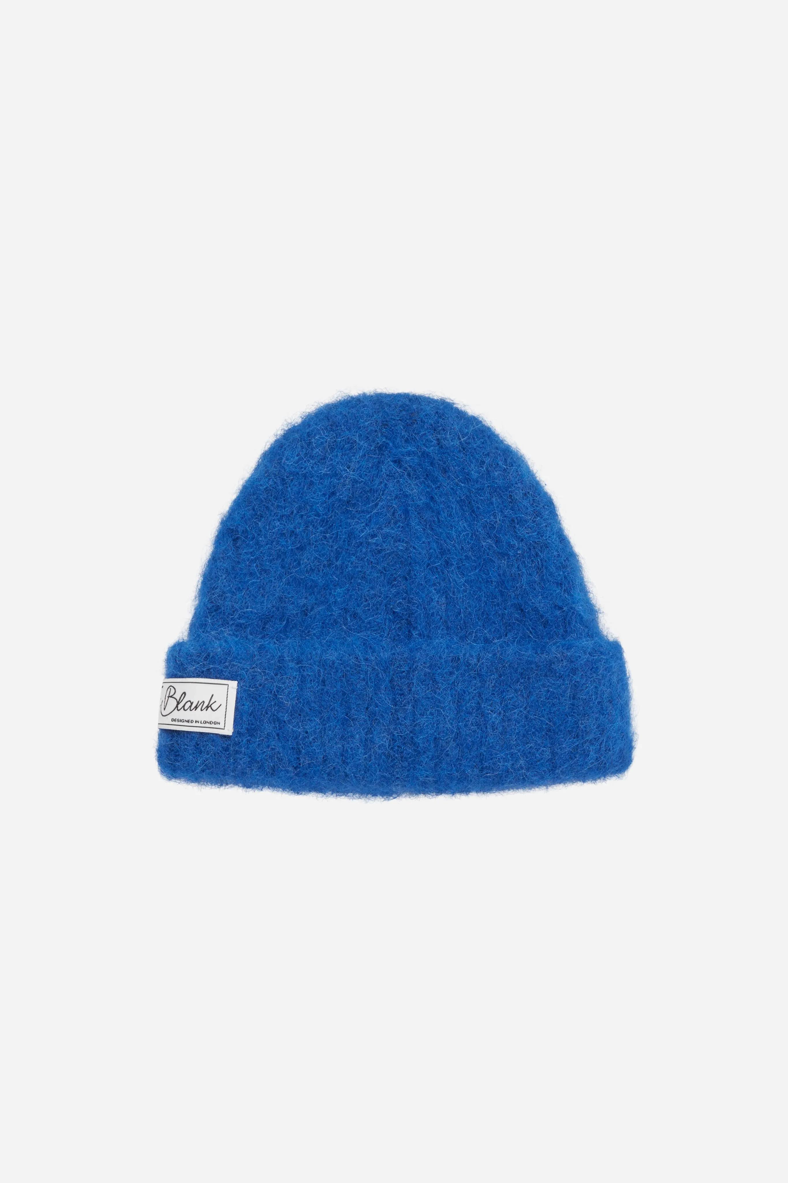 brushed alpaca beanie cerulean blue sold by about:blank