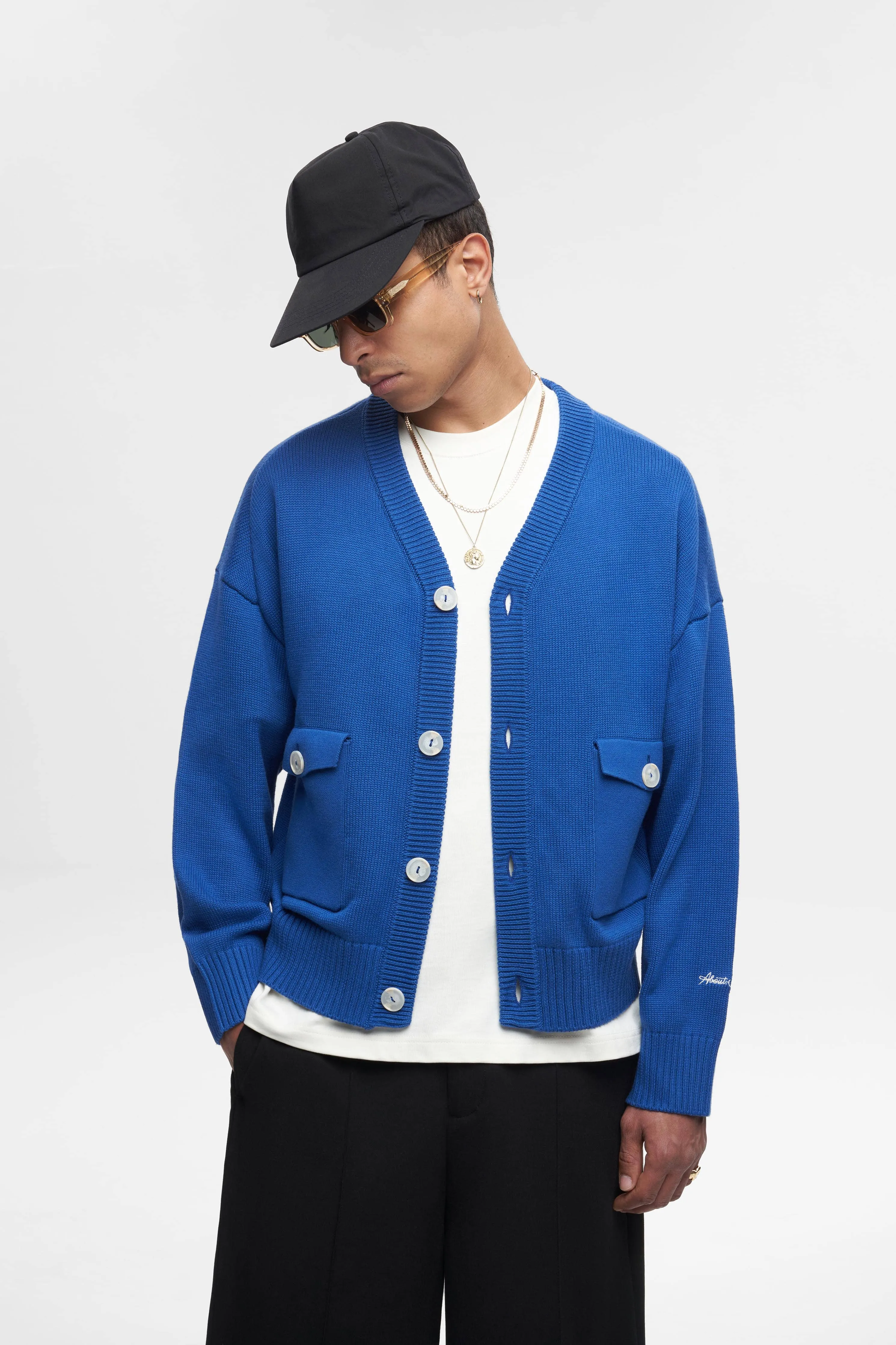 button cardigan estate blue sold by about:blank product image thumbnail 3