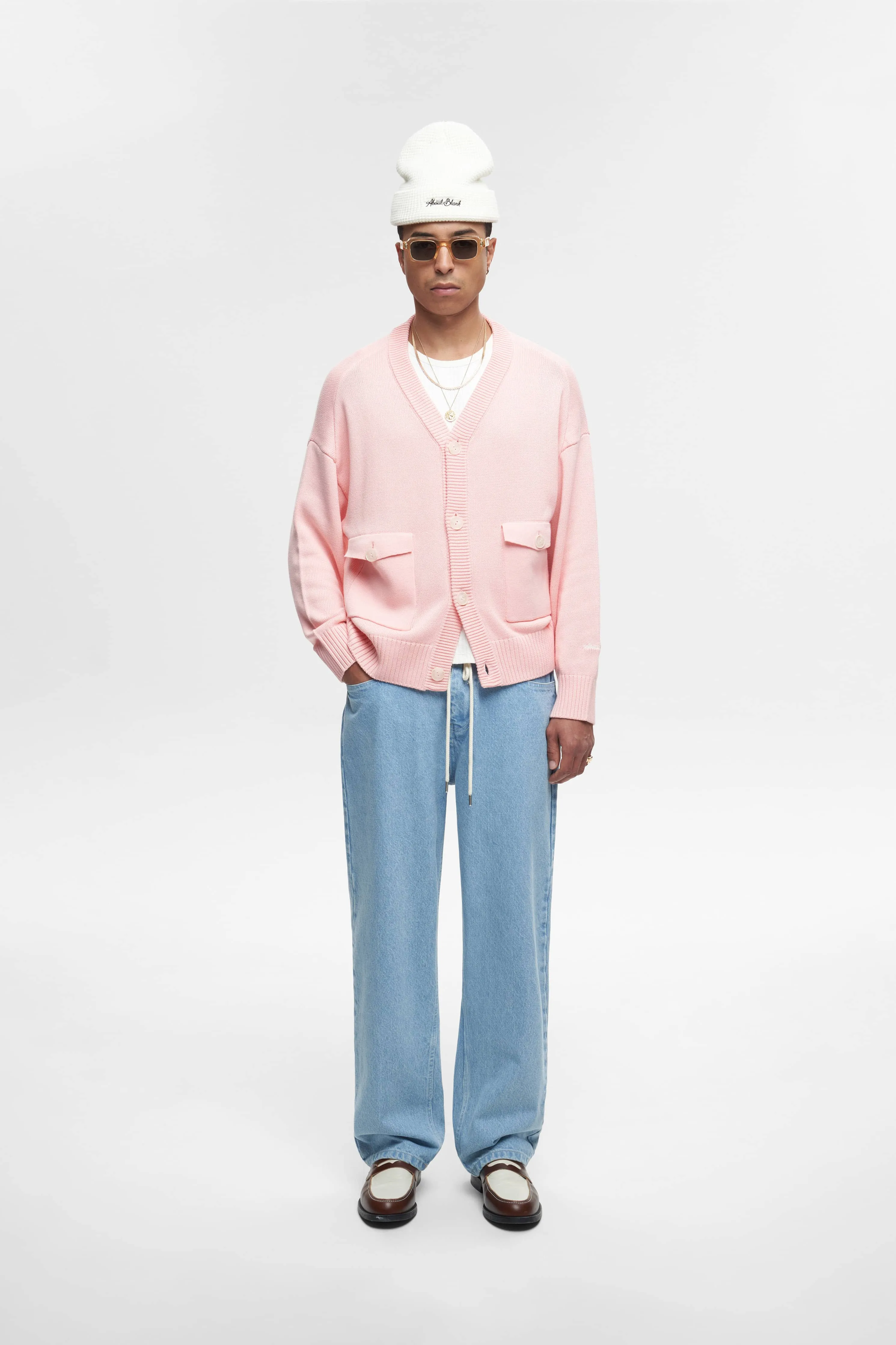 button cardigan pink sold by about:blank product image thumbnail 2