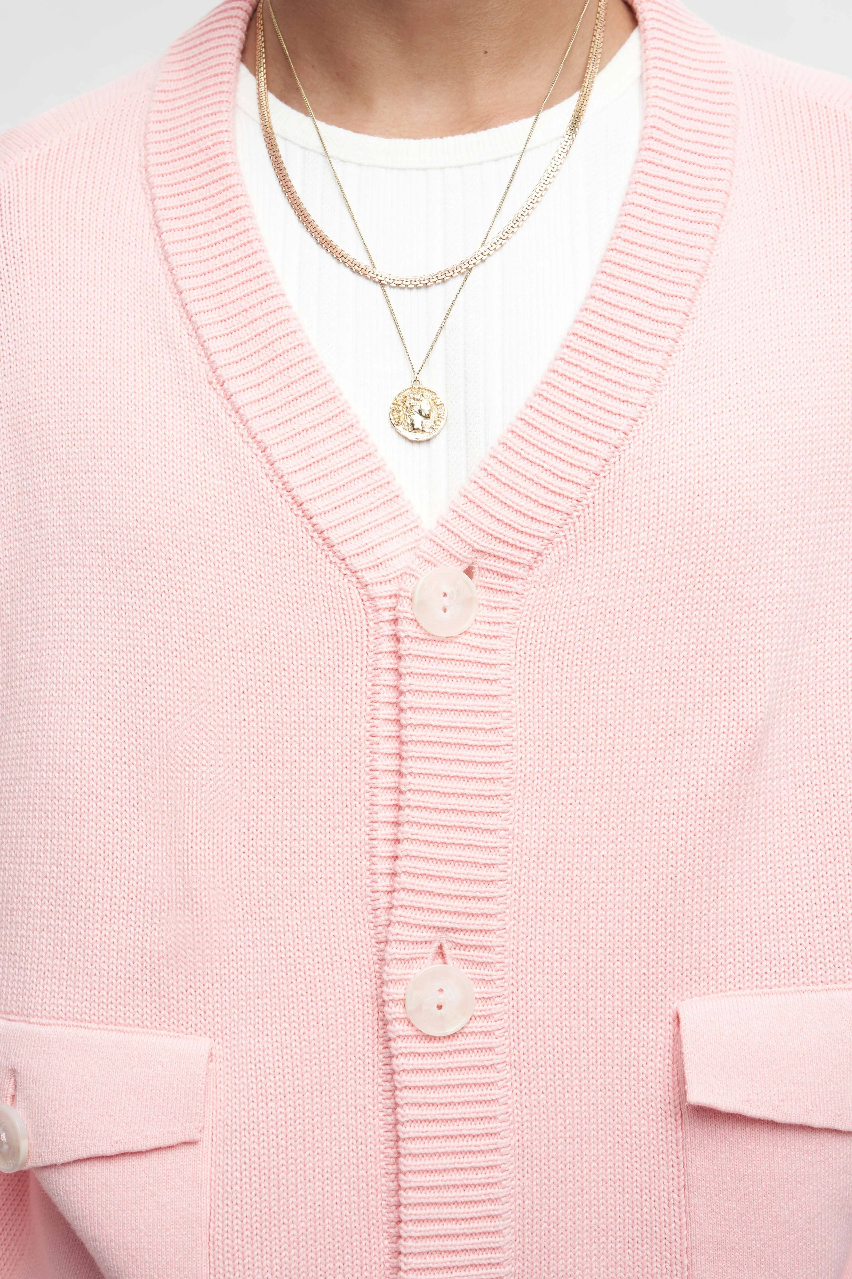 button cardigan pink sold by about:blank product image thumbnail 5