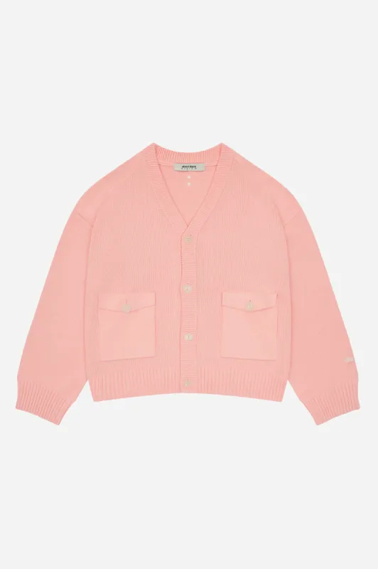 button cardigan pink sold by about:blank