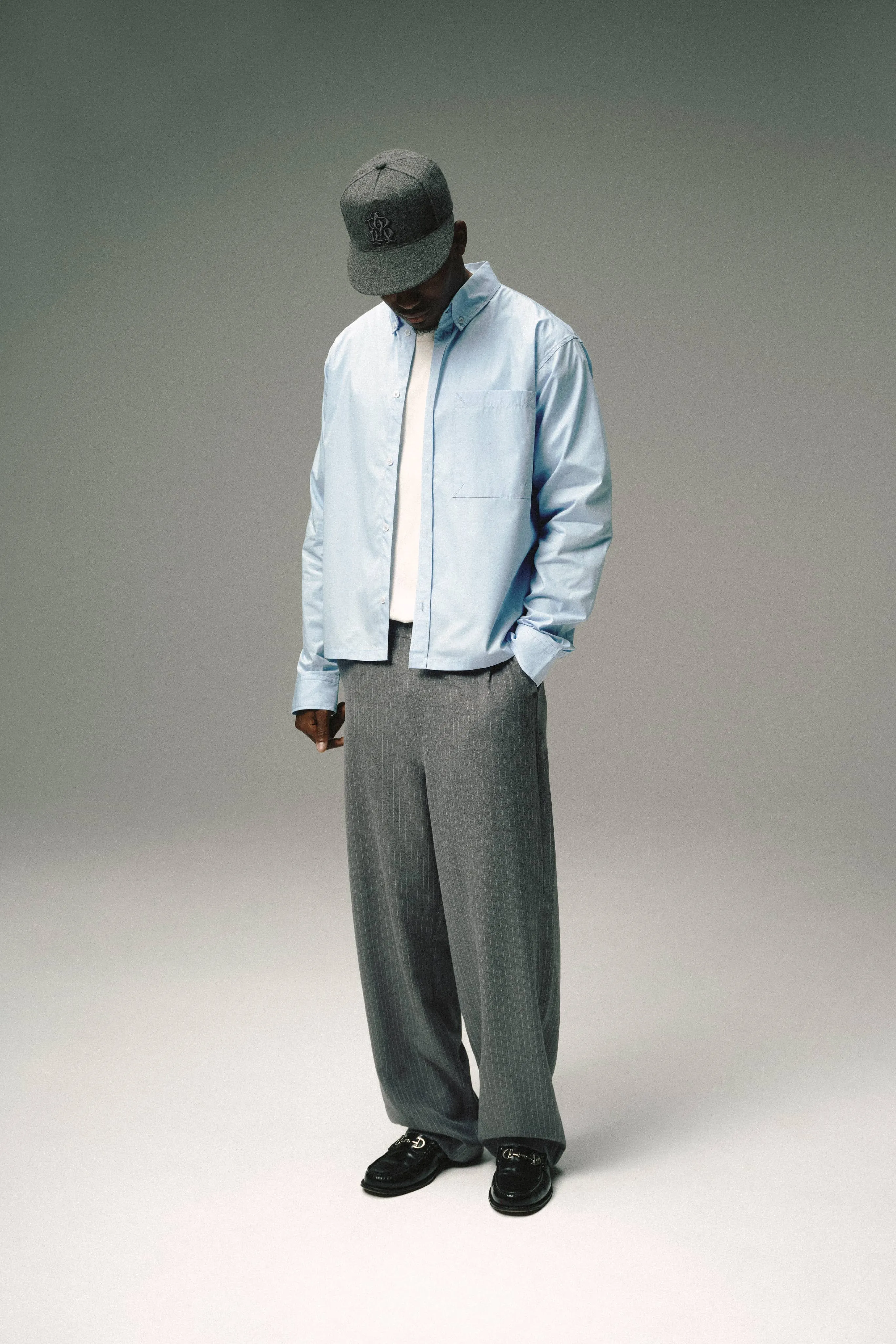 button down monogram shirt blue sold by about:blank product image thumbnail 2