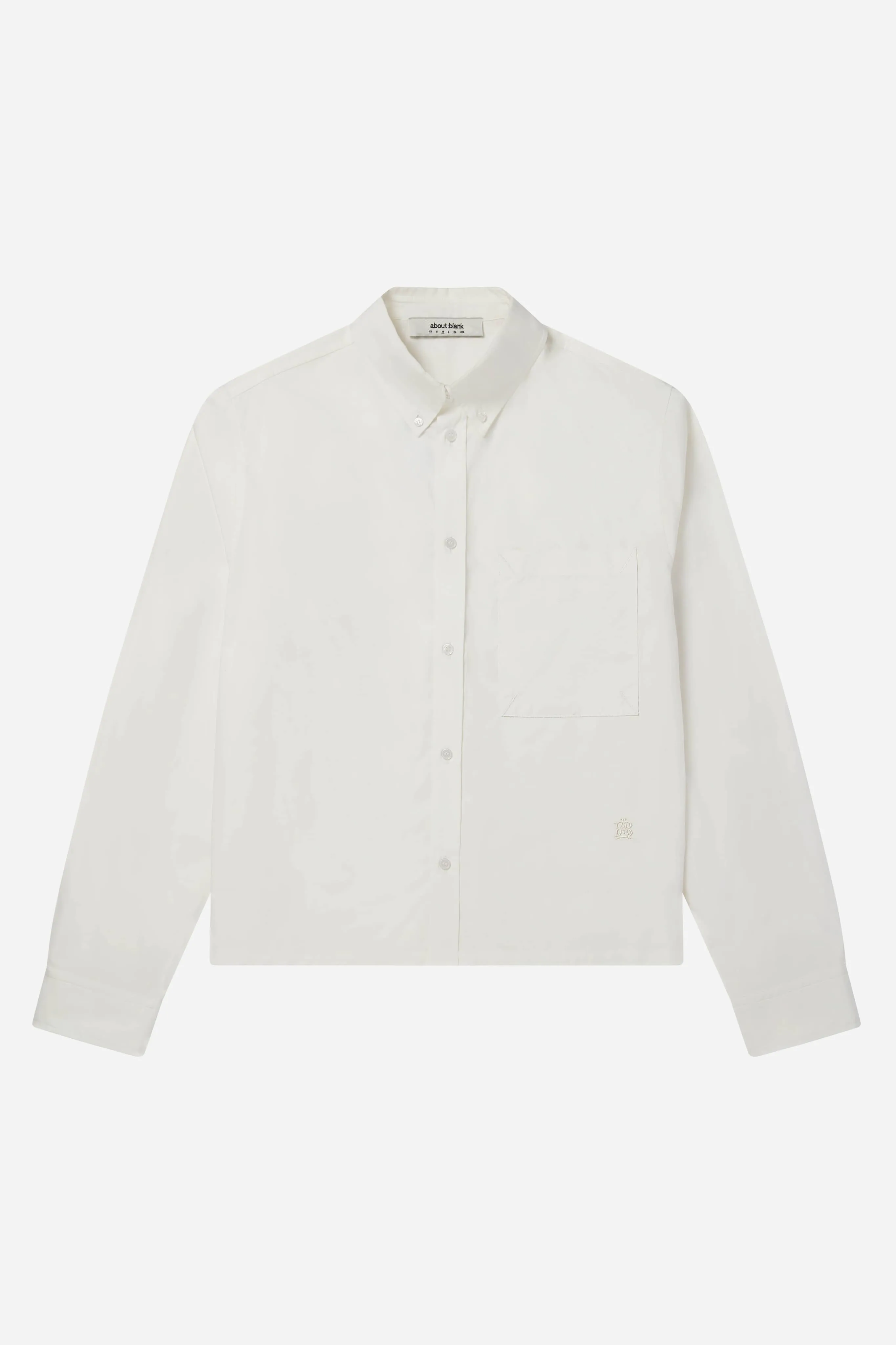 button down monogram shirt off-white sold by about:blank