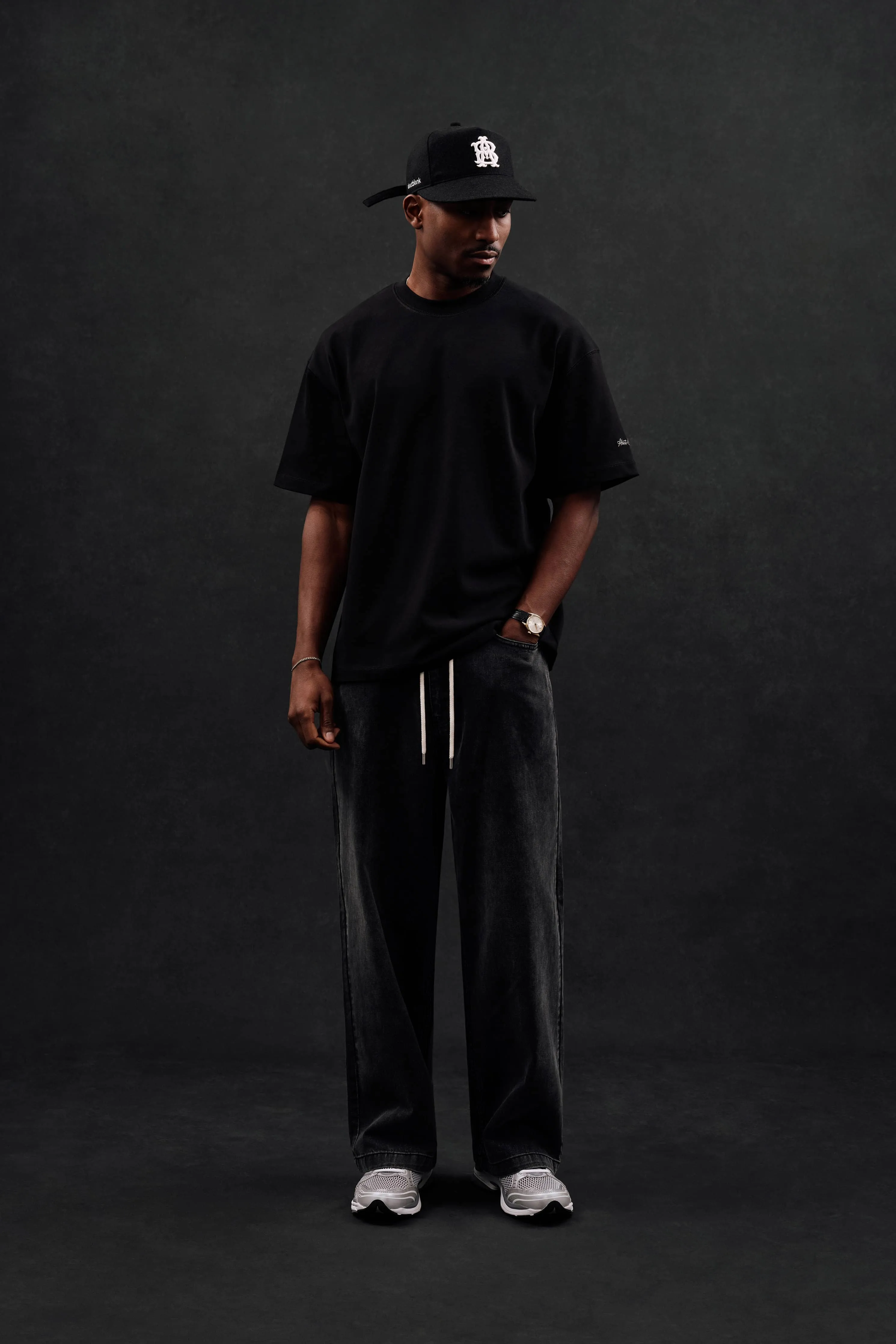 chainstitch t-shirt black/ecru sold by about:blank product image thumbnail 2