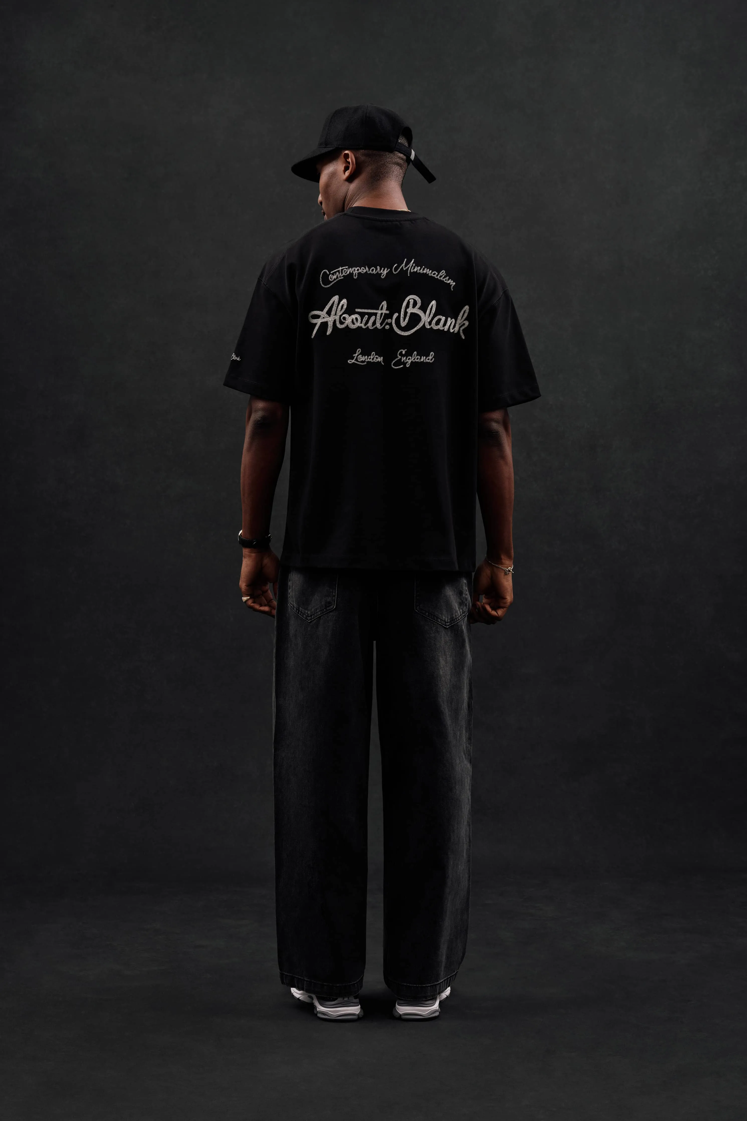 chainstitch t-shirt black/ecru sold by about:blank product image thumbnail 3