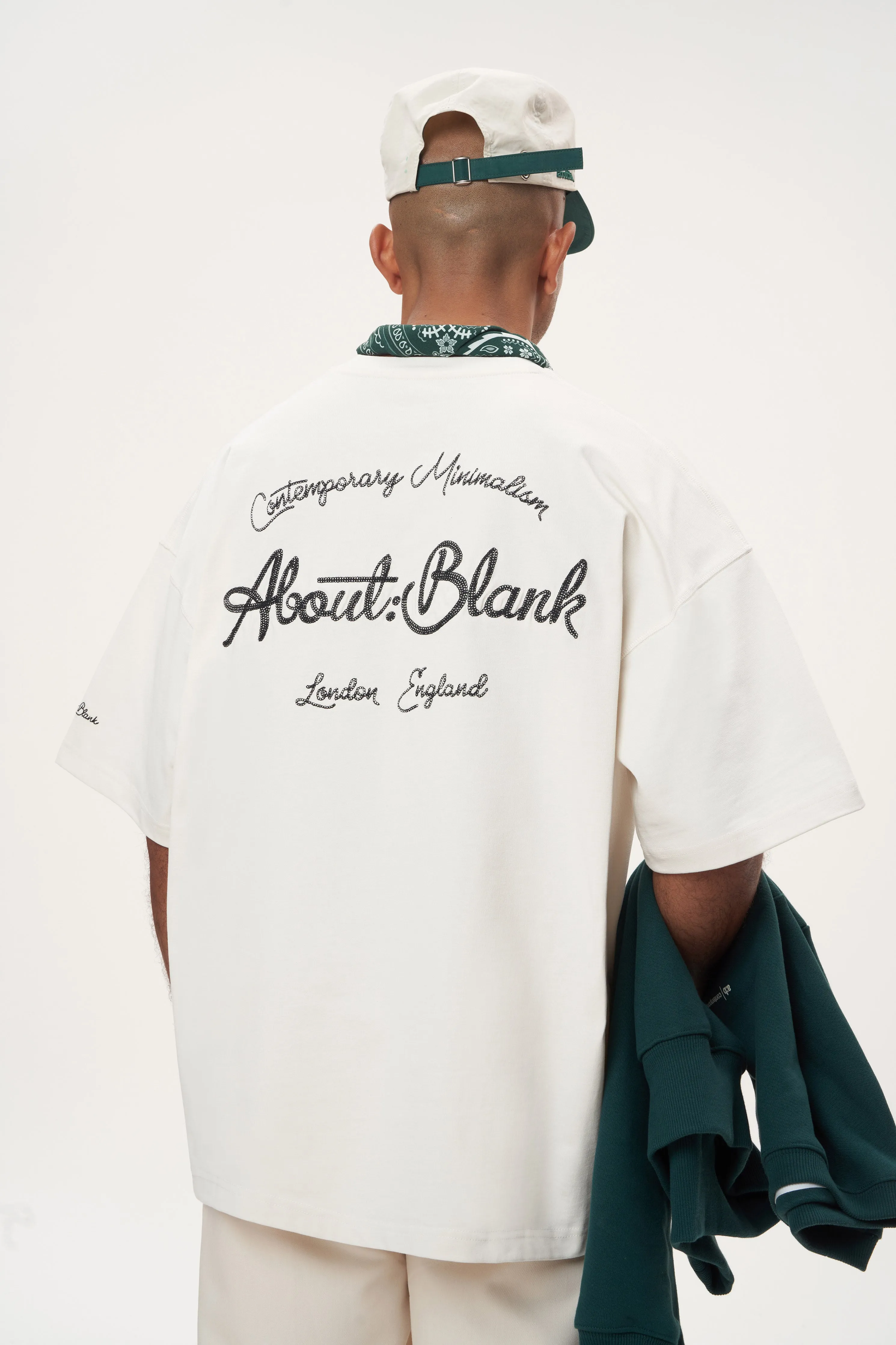 chainstitch t-shirt oat/black sold by about:blank product image thumbnail 4