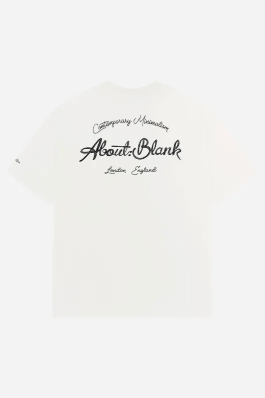 chainstitch t-shirt oat/black sold by about:blank