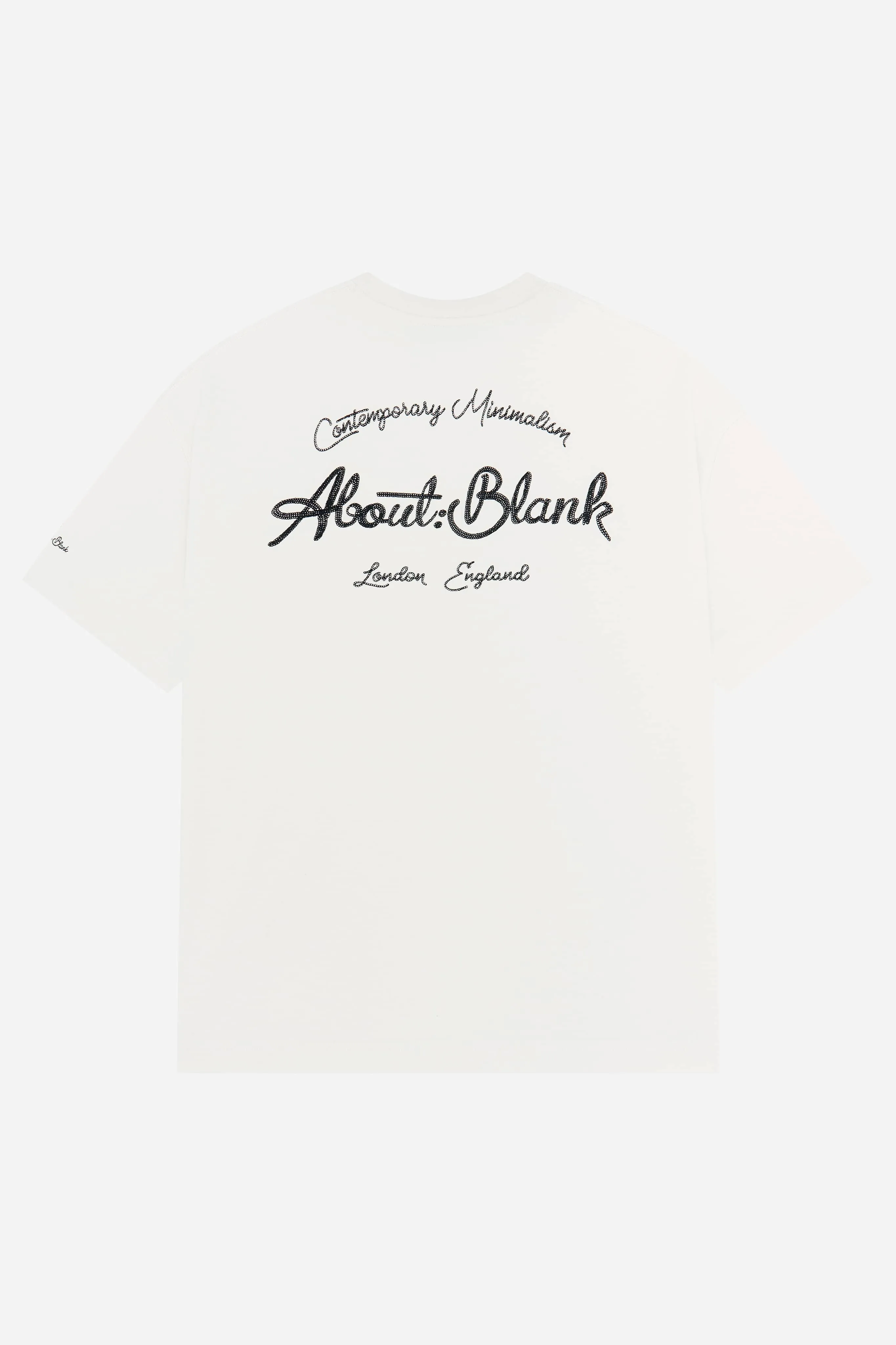 chainstitch t-shirt oat/black sold by about:blank