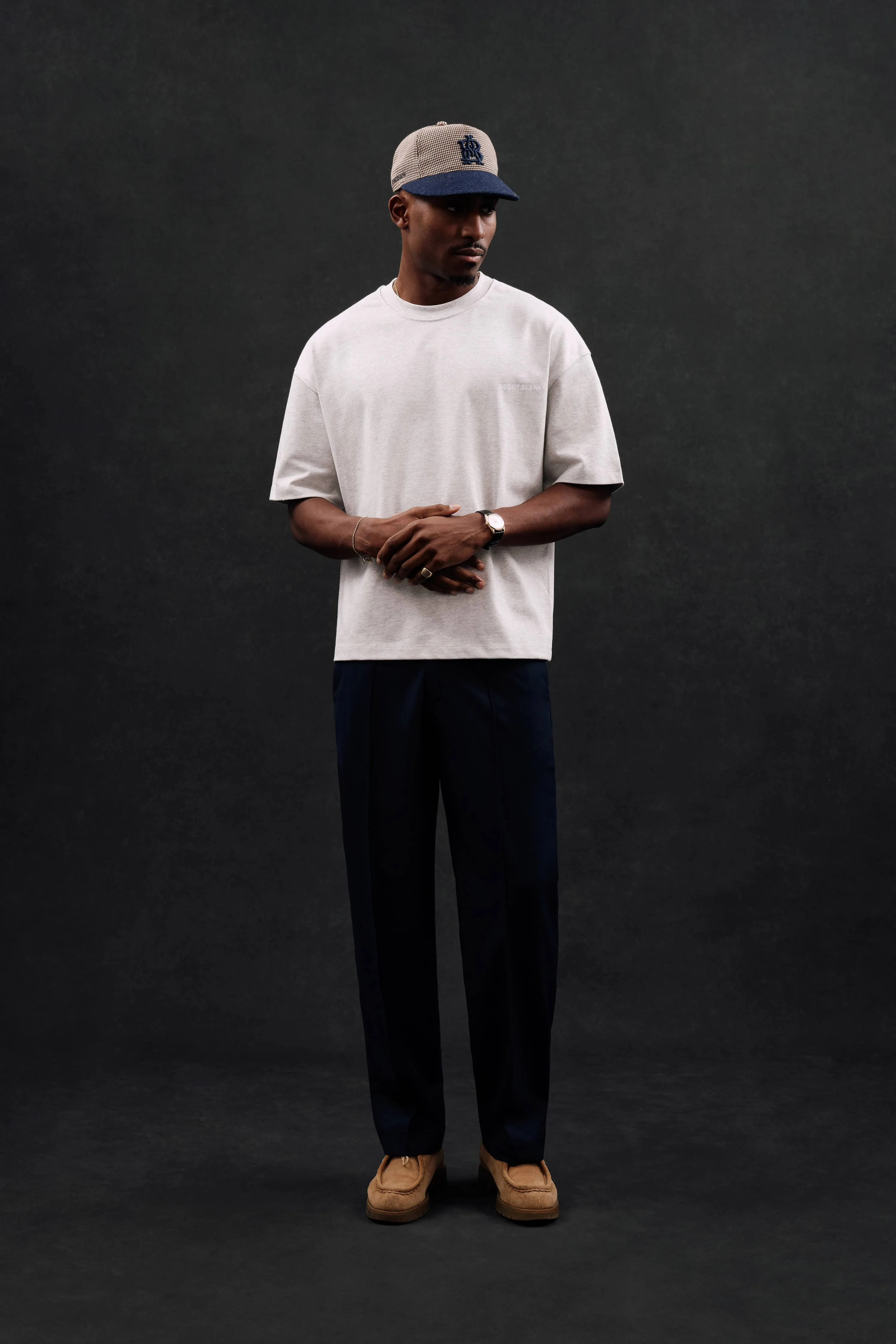 creative studio t-shirt grey marl/white sold by about:blank product image thumbnail 2