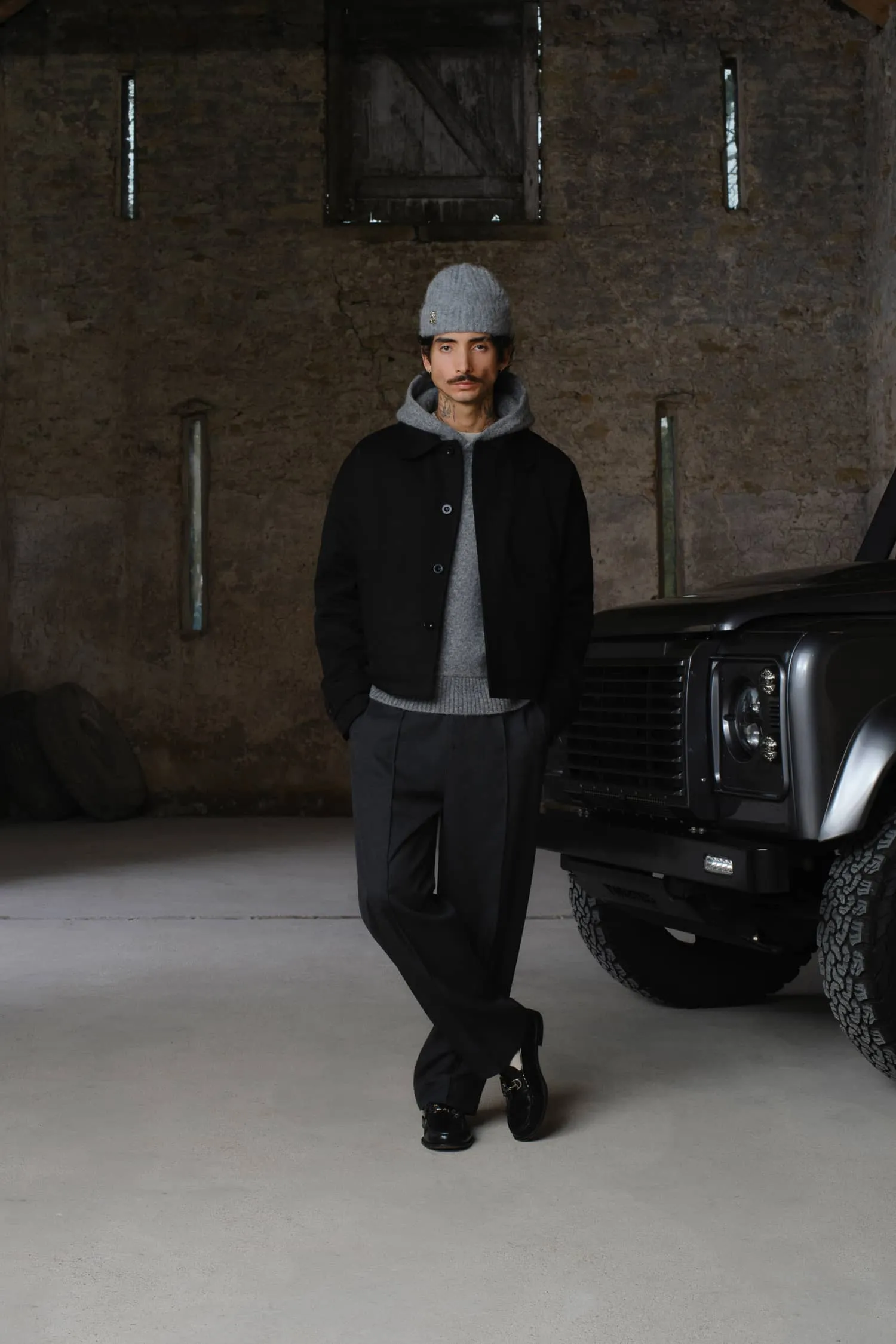 cropped button jacket black sold by about:blank product image thumbnail 5