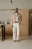 cropped button jacket sand sold by about:blank