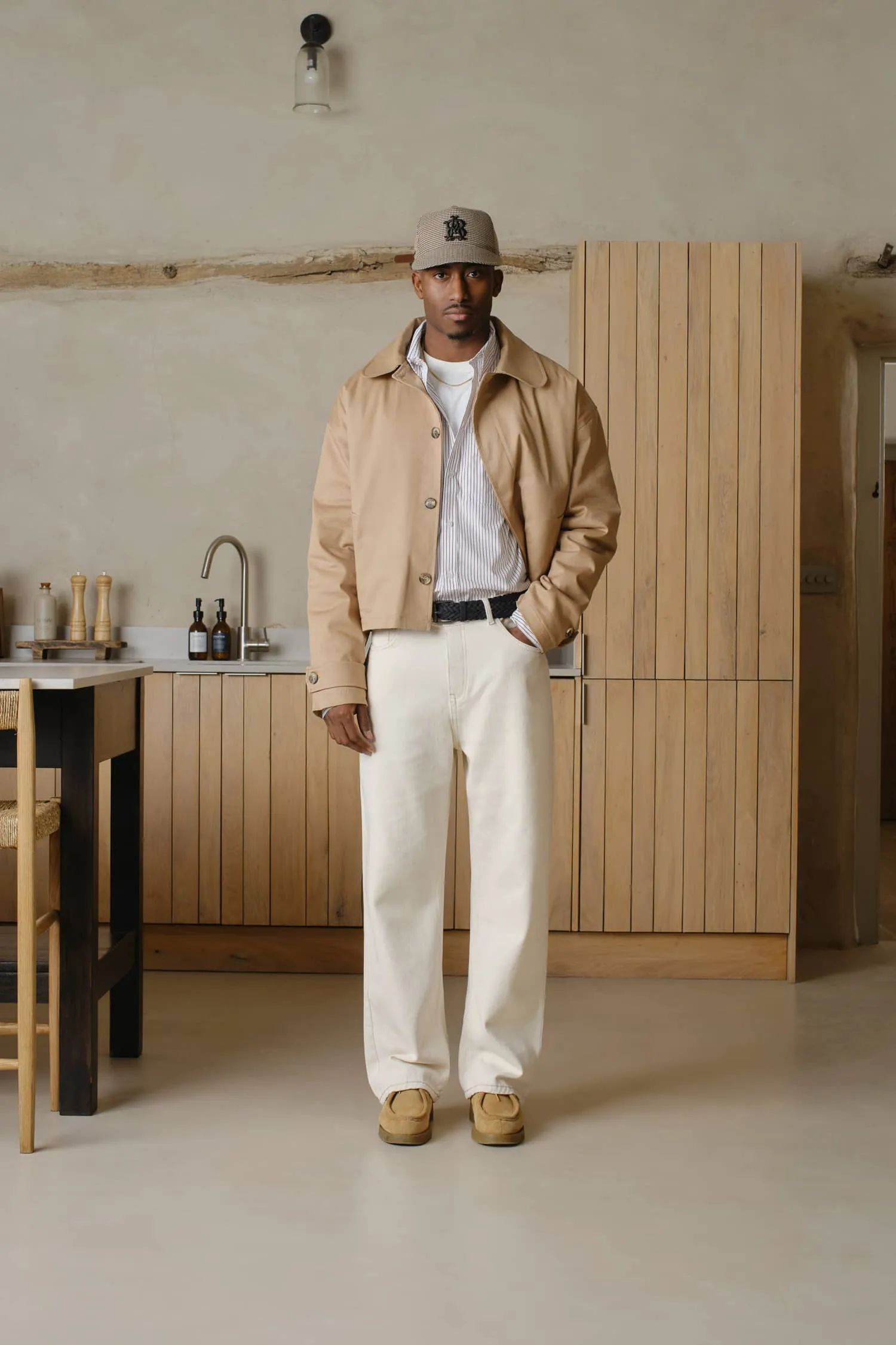 cropped button jacket sand sold by about:blank product image thumbnail 2