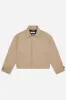 cropped button jacket sand sold by about:blank