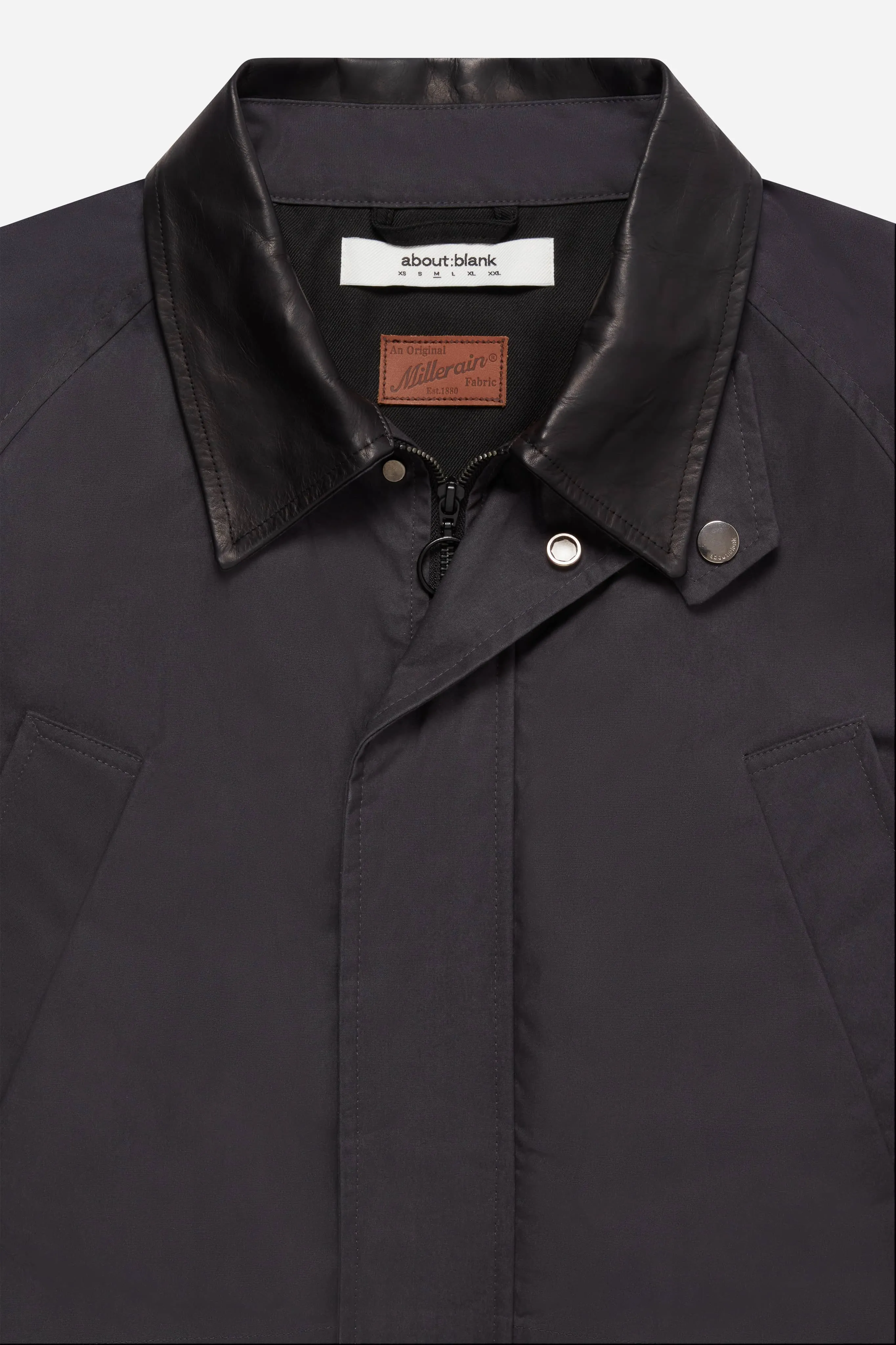 cropped wax jacket slate grey sold by about:blank product image thumbnail 3
