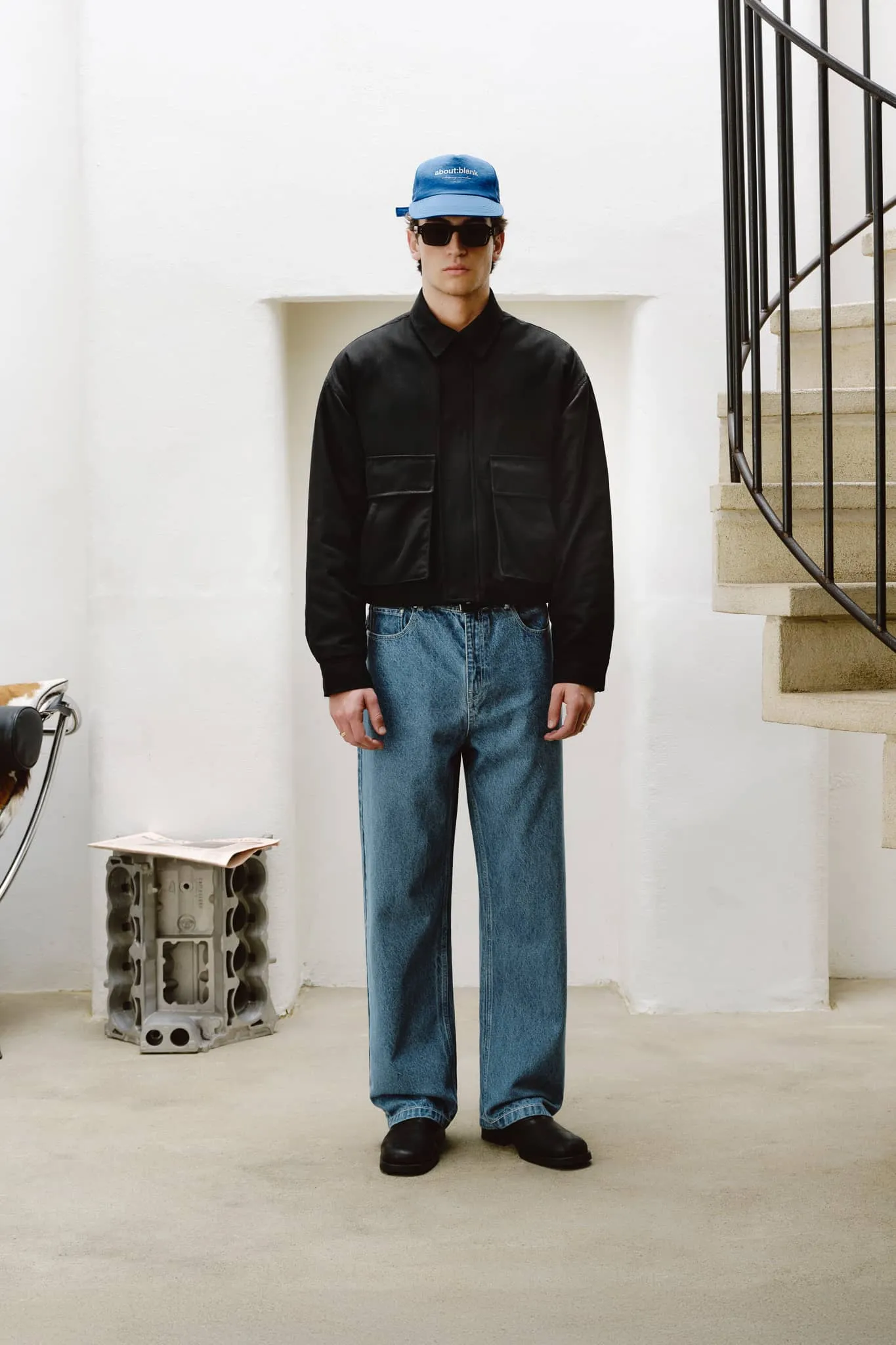 cropped zipped jacket black sold by about:blank product image thumbnail 2