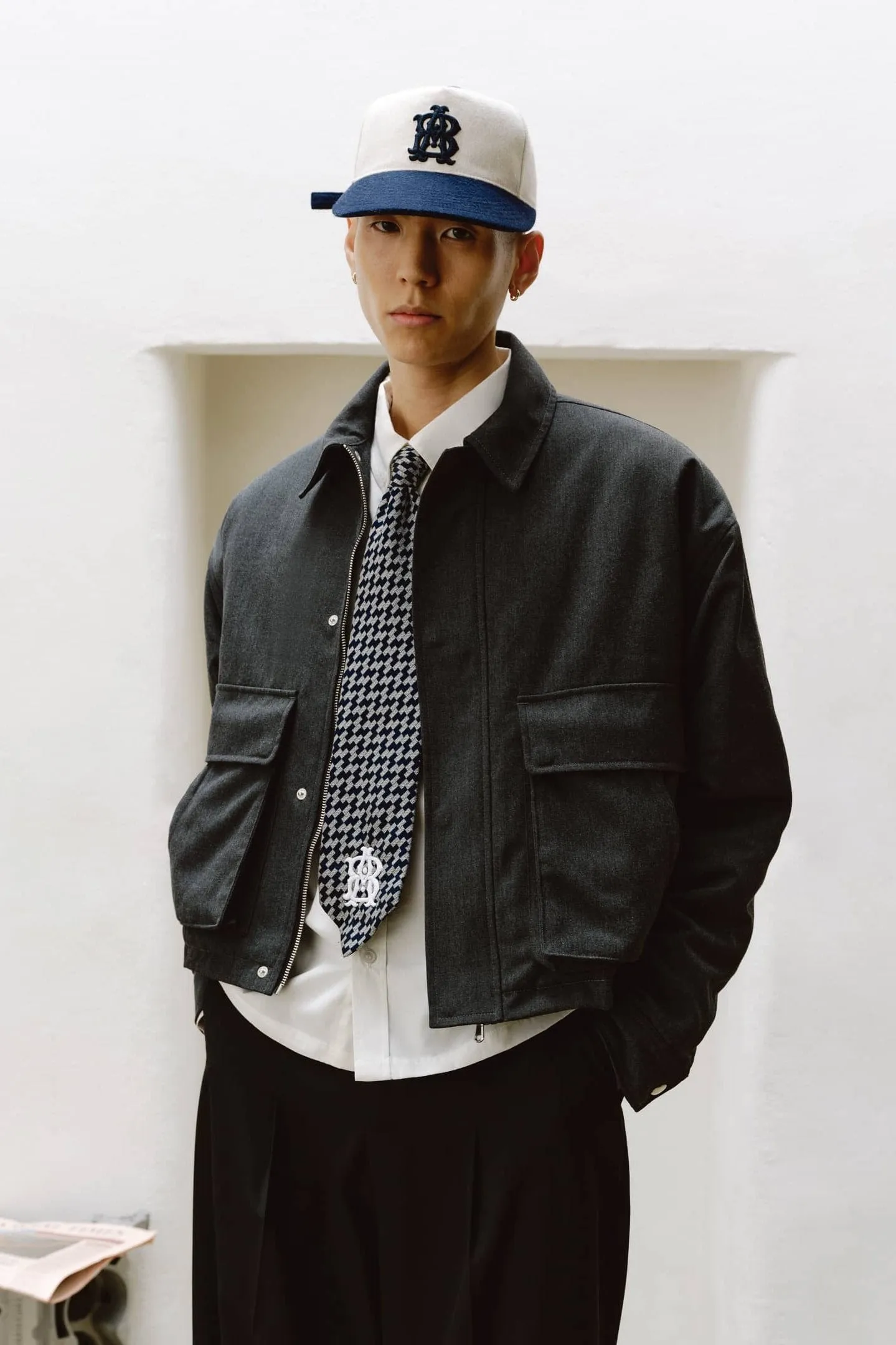 cropped zipped jacket charcoal sold by about:blank product image thumbnail 2