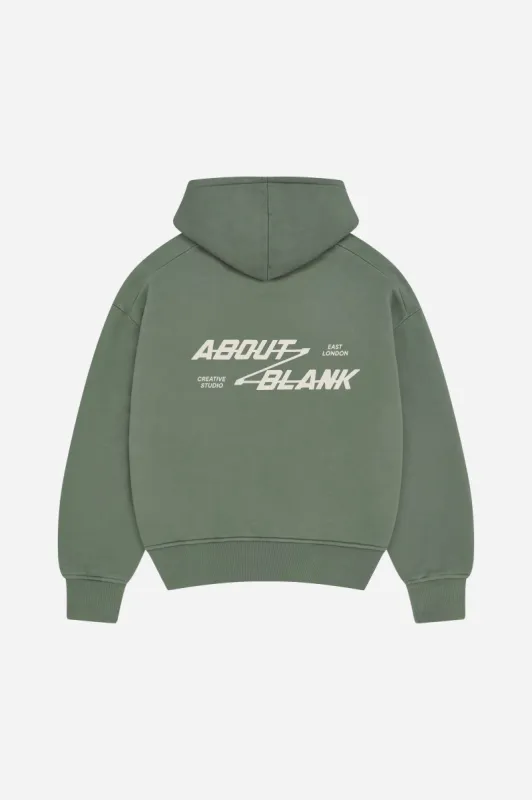 defender hoodie sage/ecru sold by about:blank