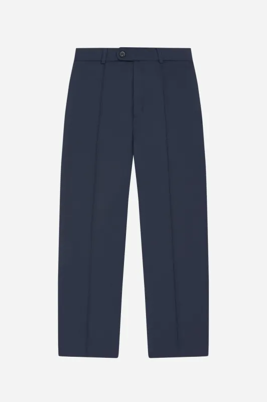 everyday pleated trouser navy sold by about:blank